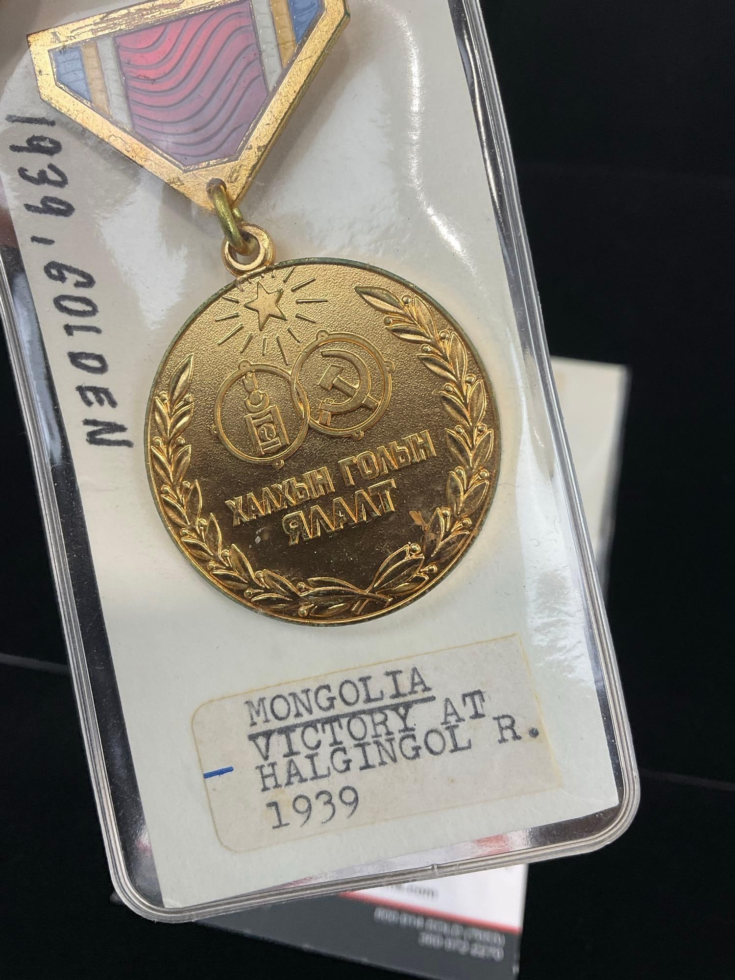 Pair of Mongolian Medals, Military Service Medal & Victory at Halgingol R. 1939 - 2