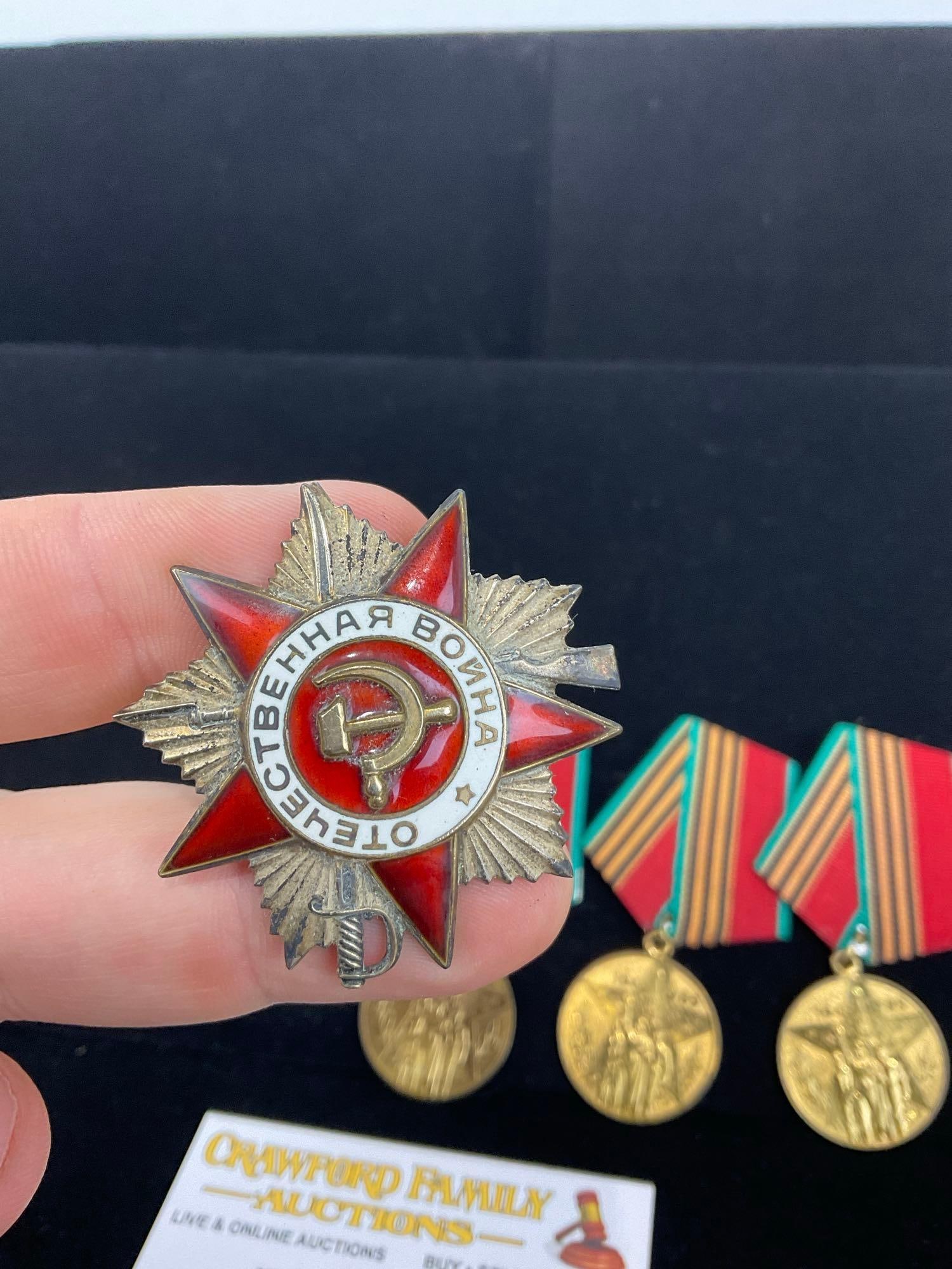 3 1945-85 Soviet Jubilee Forty Years of Victory WW2 & Order of the Patriotic War 2nd Class WW2 - 2