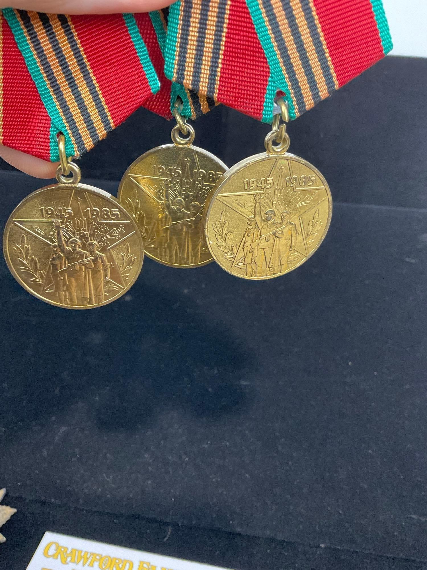 3 1945-85 Soviet Jubilee Forty Years of Victory WW2 & Order of the Patriotic War 2nd Class WW2 - 4