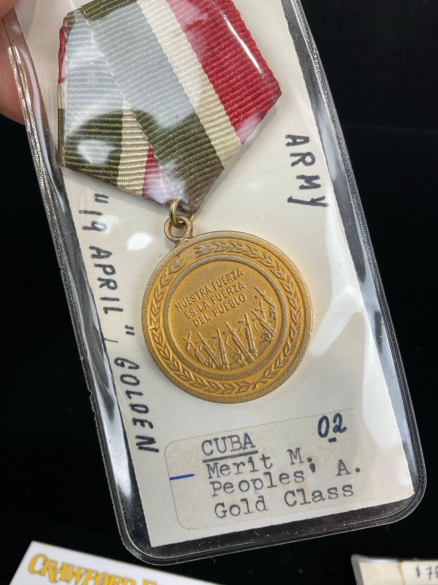 Pair of Cuban Medals, Merit Medal, Peoples Army 19 Abril & 1928 6th Inter American Conf. Medal - 3