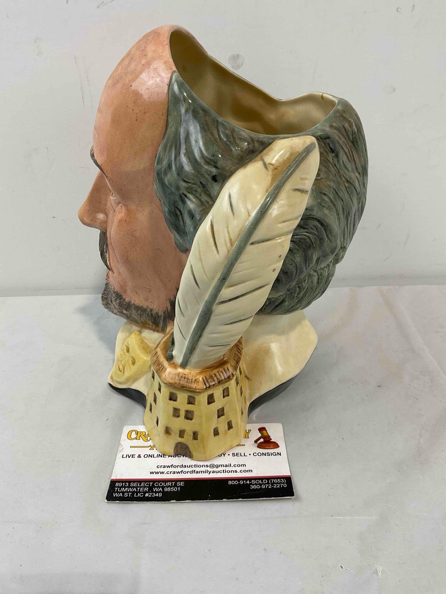 Vintage Royal Doulton Porcelain William Shakespeare Toby Character Mug. Excellent Condition. - 2