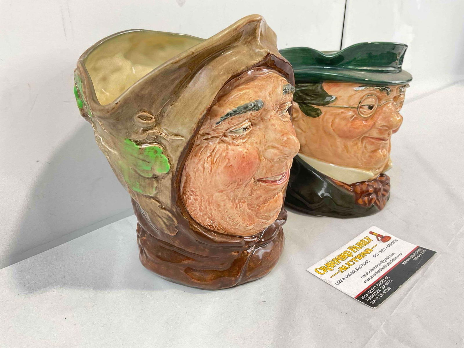 2 pcs Vintage Royal Doulton Porcelain Toby Character Mugs, Pickwick & Friar Tuck. Excellent Cond. - 2