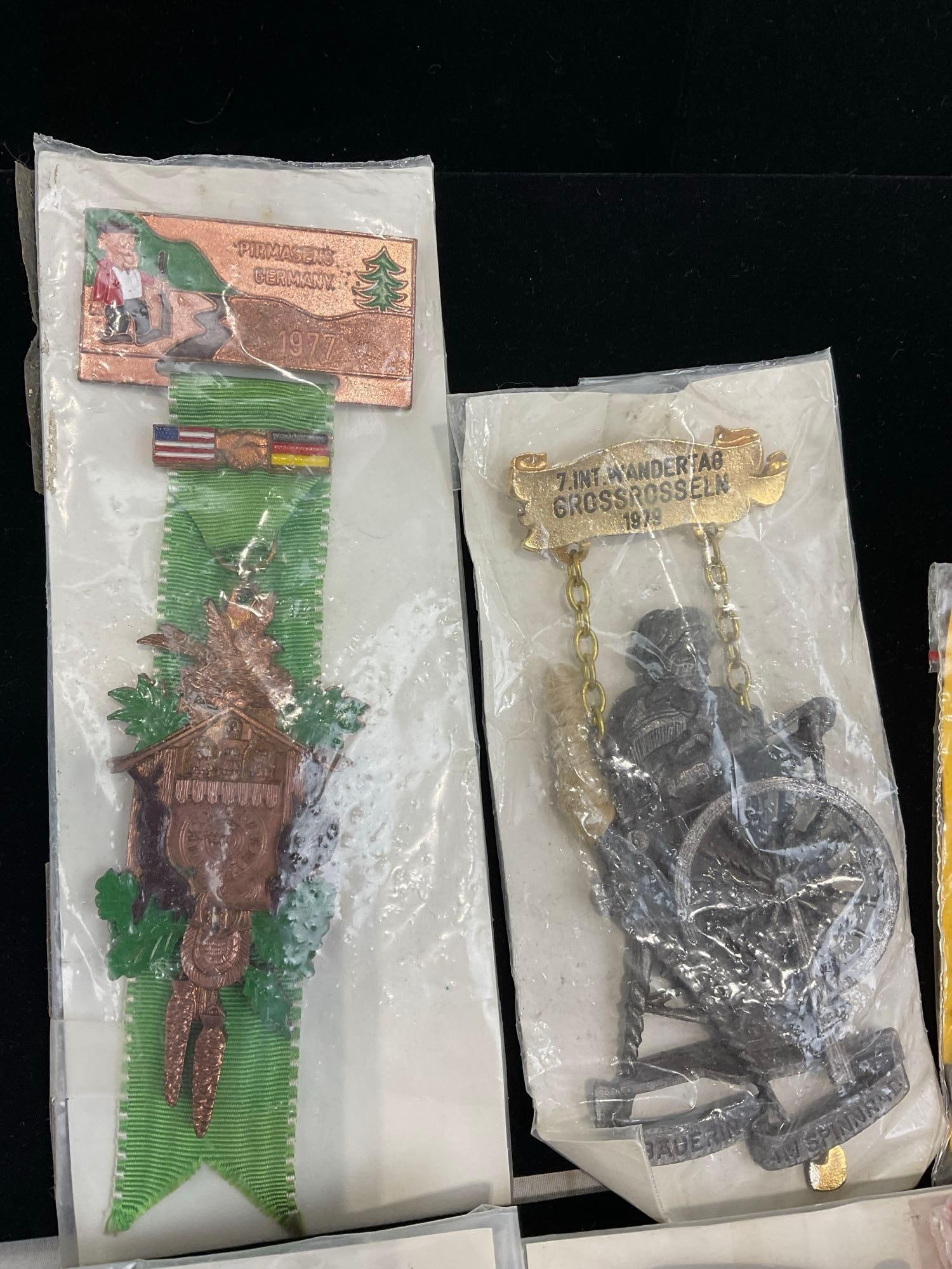 8 US German Walking Wandering Club Medals, variety of styles - 2