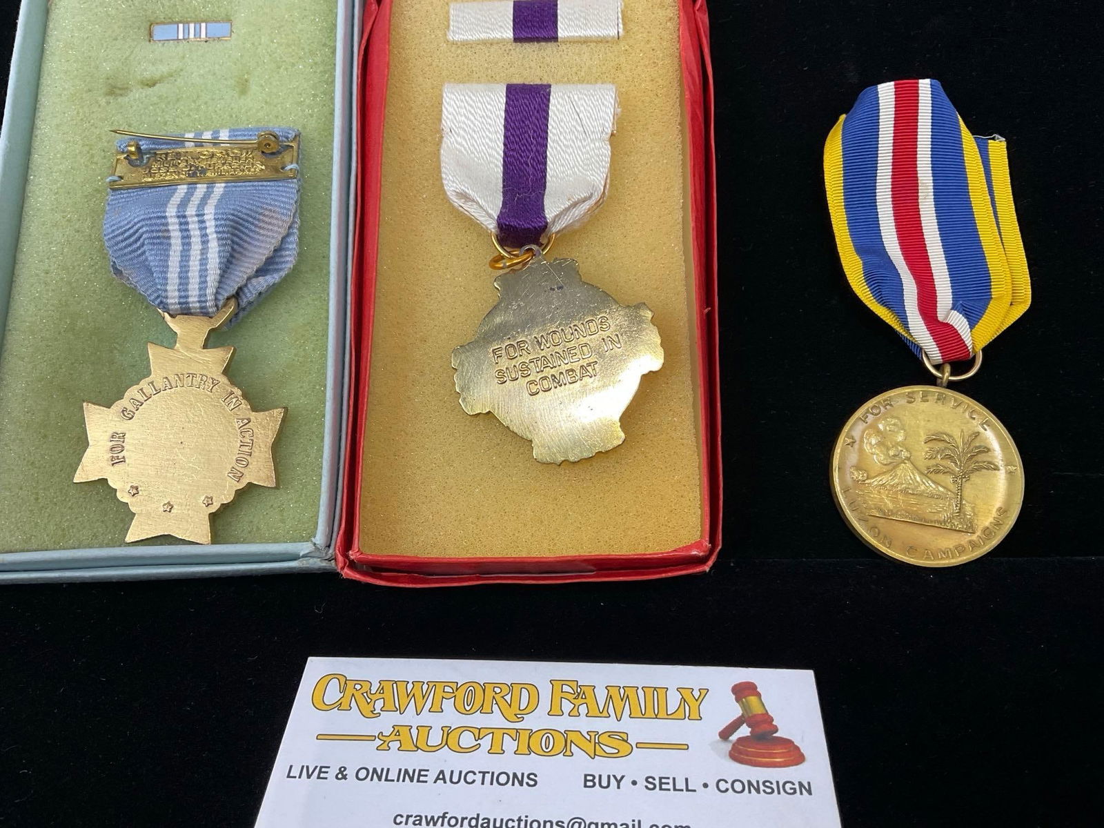 3 Philippines Medals, Gold Cross Armed Forces, Wounded Personnel & Independence Medal 1946 - 4