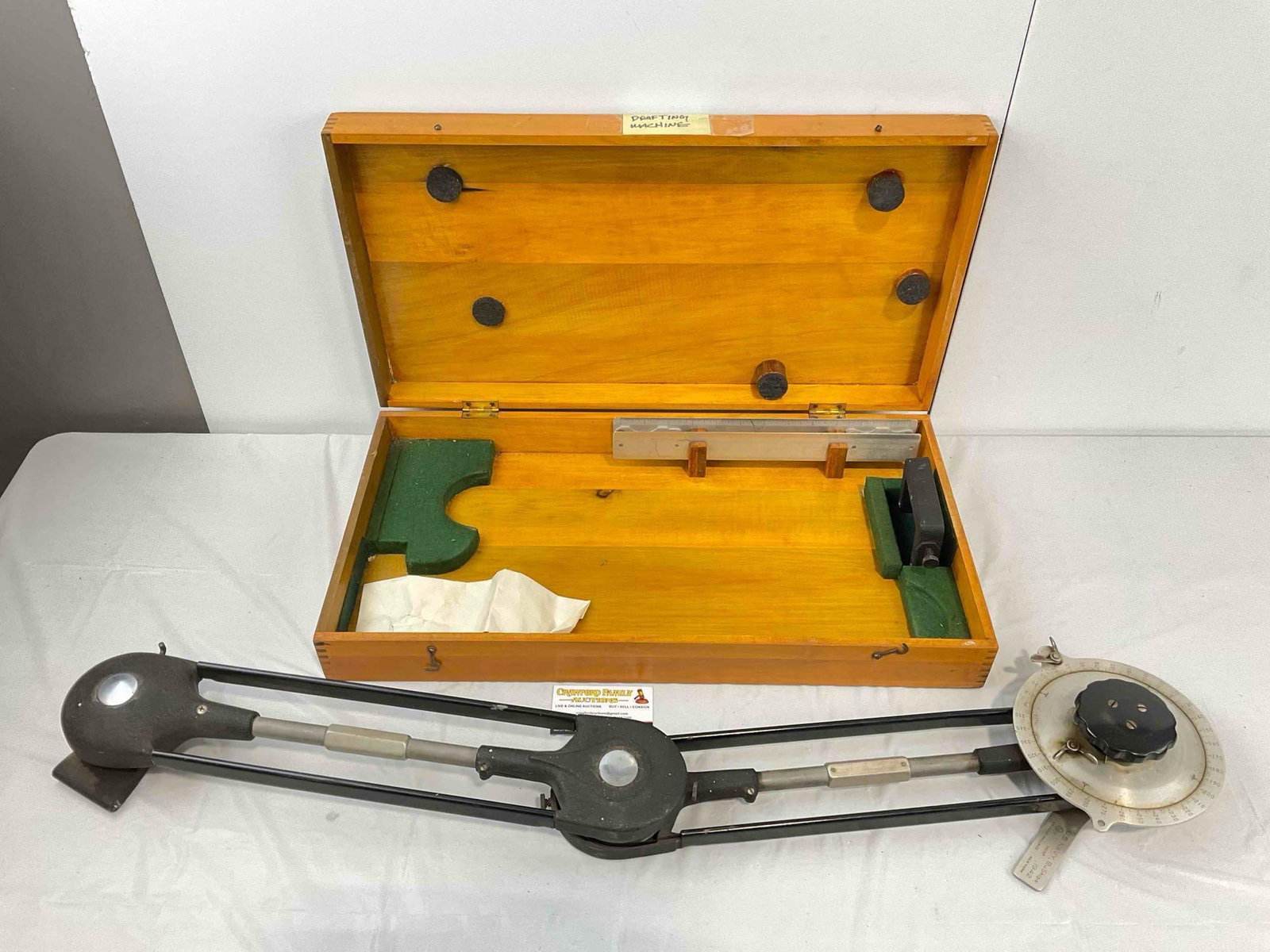 Vintage Bruning-Wallace Drafting Machine Arm No. 16107 Made for U.S. Navy Bureau of Ships. (1 of 6)