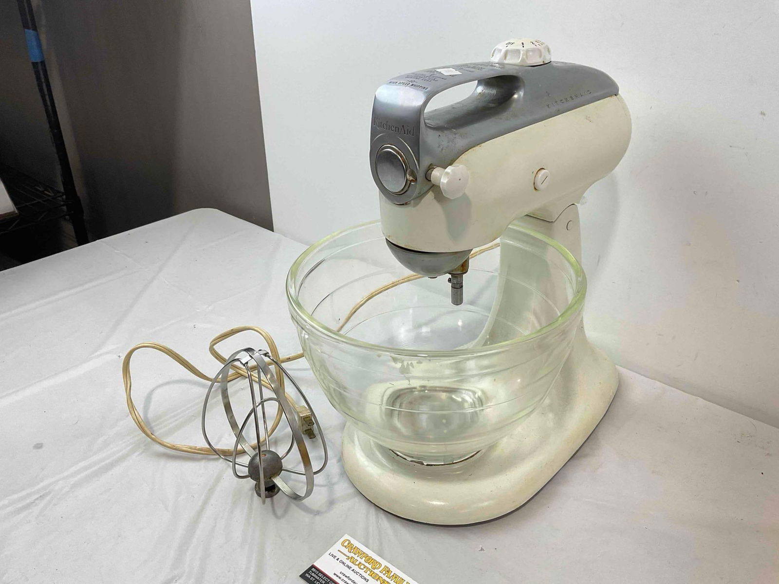 Vintage KitchenAid Stand Mixer Model 4-C w/ Bowl & Whisk. Tested, Powers On. Good Cond. - 2