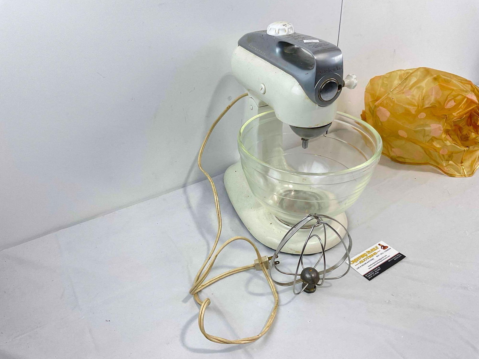 Vintage KitchenAid Stand Mixer Model 4-C w/ Bowl & Whisk. Tested, Powers On. Good Cond. - 3