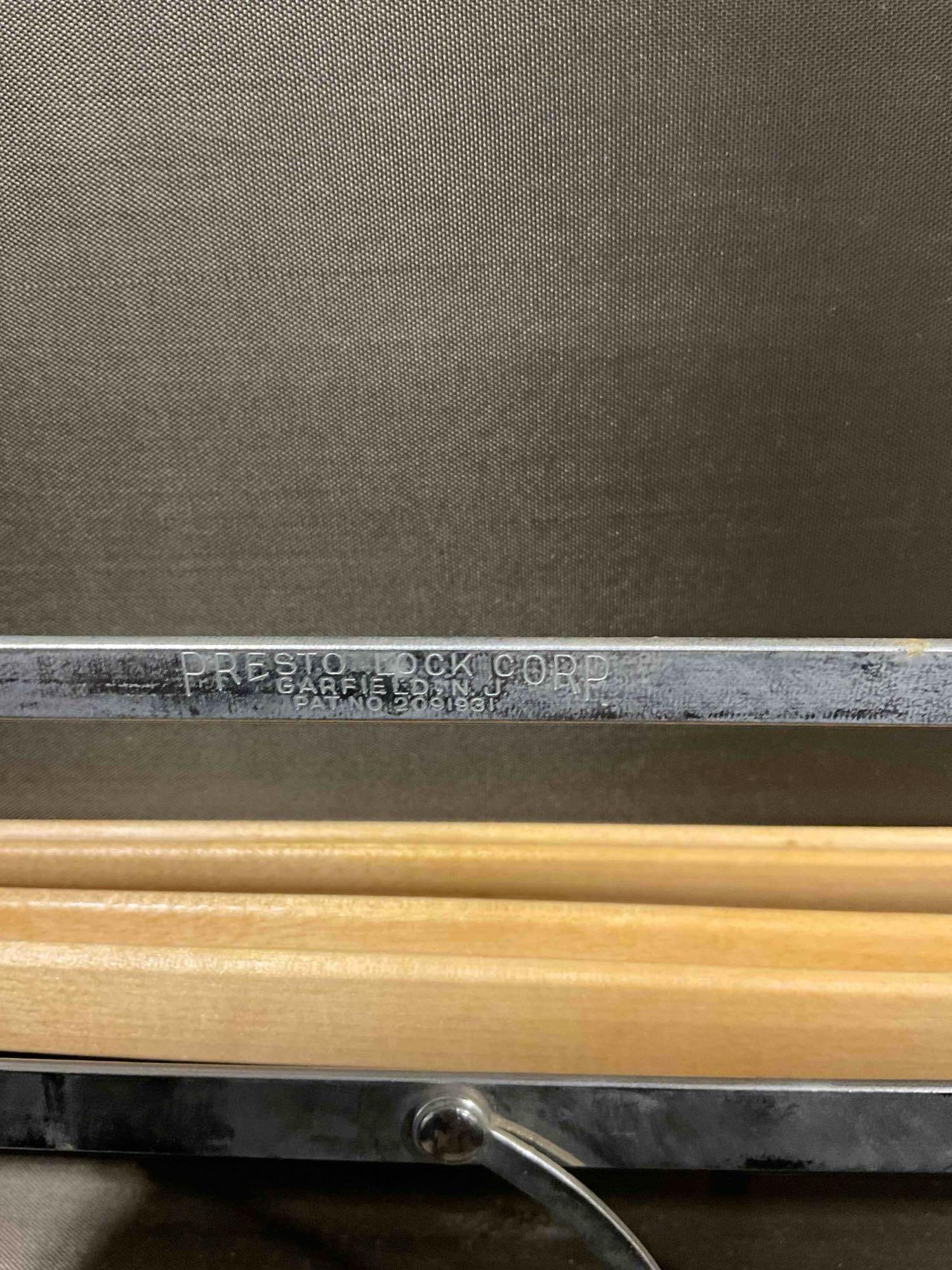 2 pcs Vintage Suitcases, incl. 1x Striped Tan & 1x Striped Brown. Good Condition. See pics. - 8