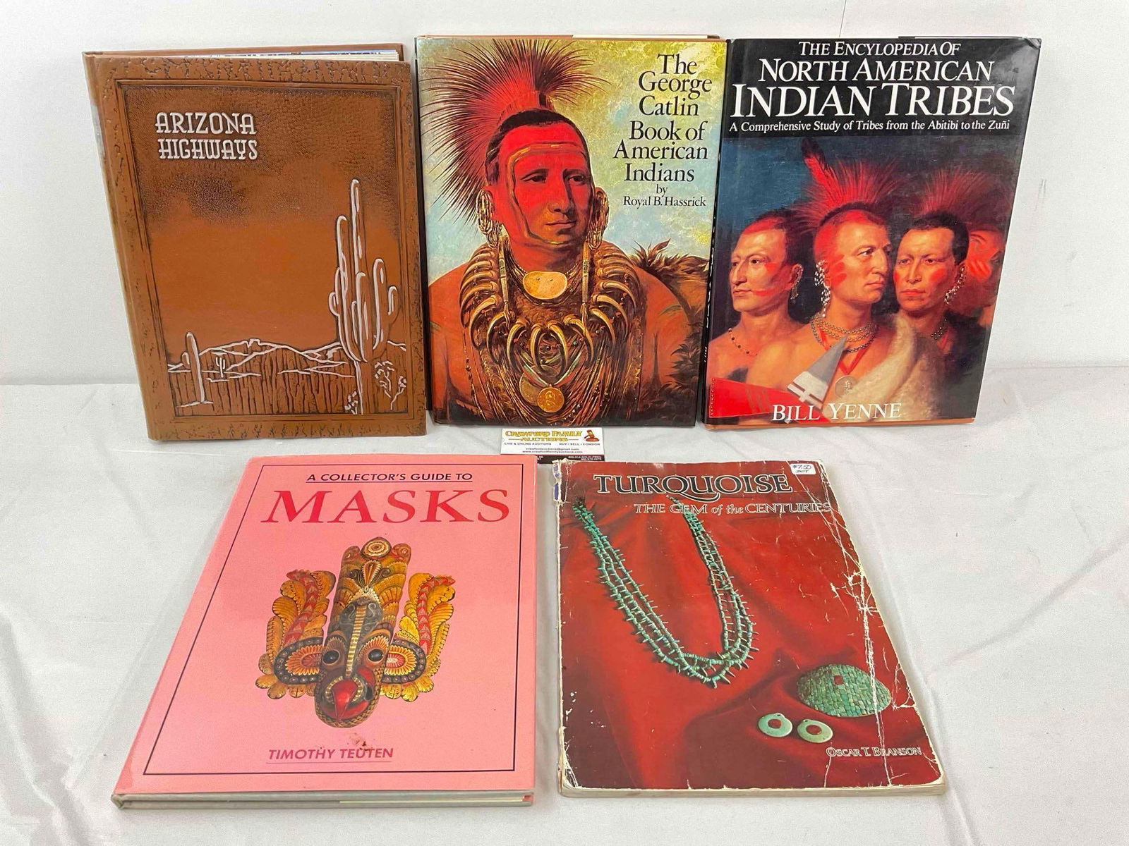 5 pcs Vintage Book Assortment, incl. Encyclopedia of North American Indian Tribes & More!: 5 pcs Vintage Book Assortment, incl. Encyclopedia of North American Indian Tribes & More! Also includes Collector's Guide to Masks, Turquoise, Arizona Highways 1974 & The George Catlin Book of
