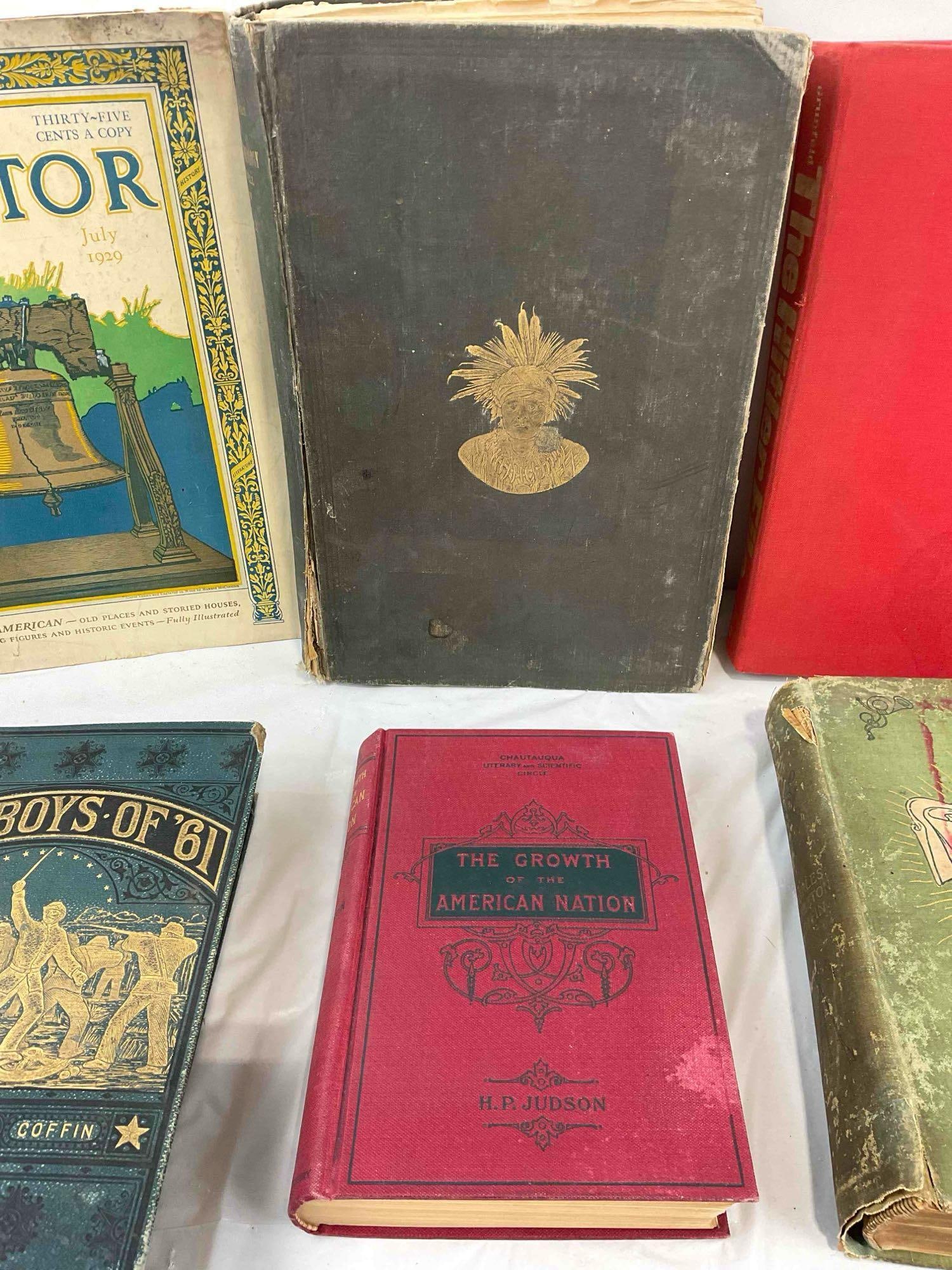 8 pcs Antique & Vintage Book Collection, incl. The Boys of '61, Bureau of Ethnology & More! - 3