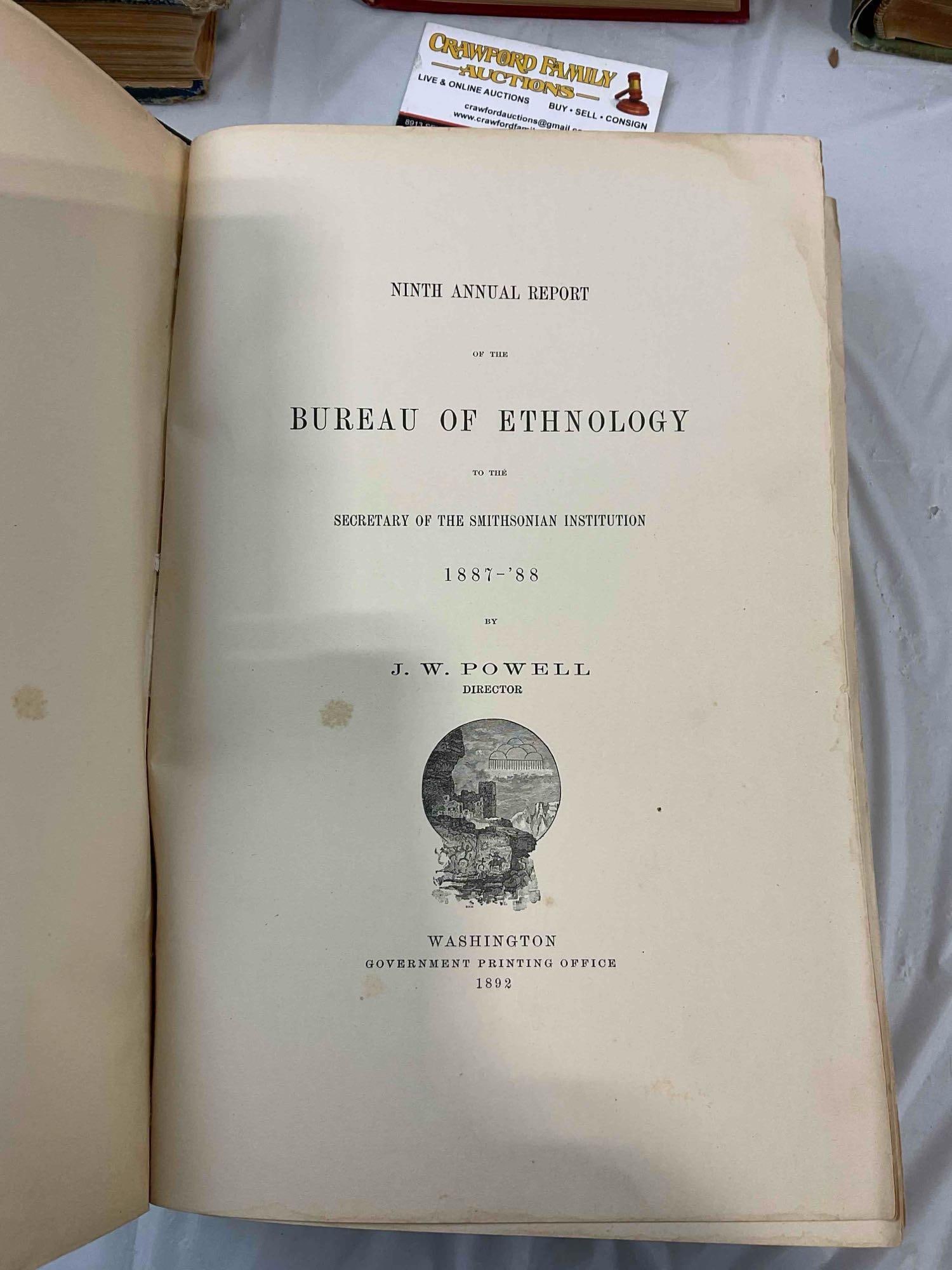 8 pcs Antique & Vintage Book Collection, incl. The Boys of '61, Bureau of Ethnology & More! - 7