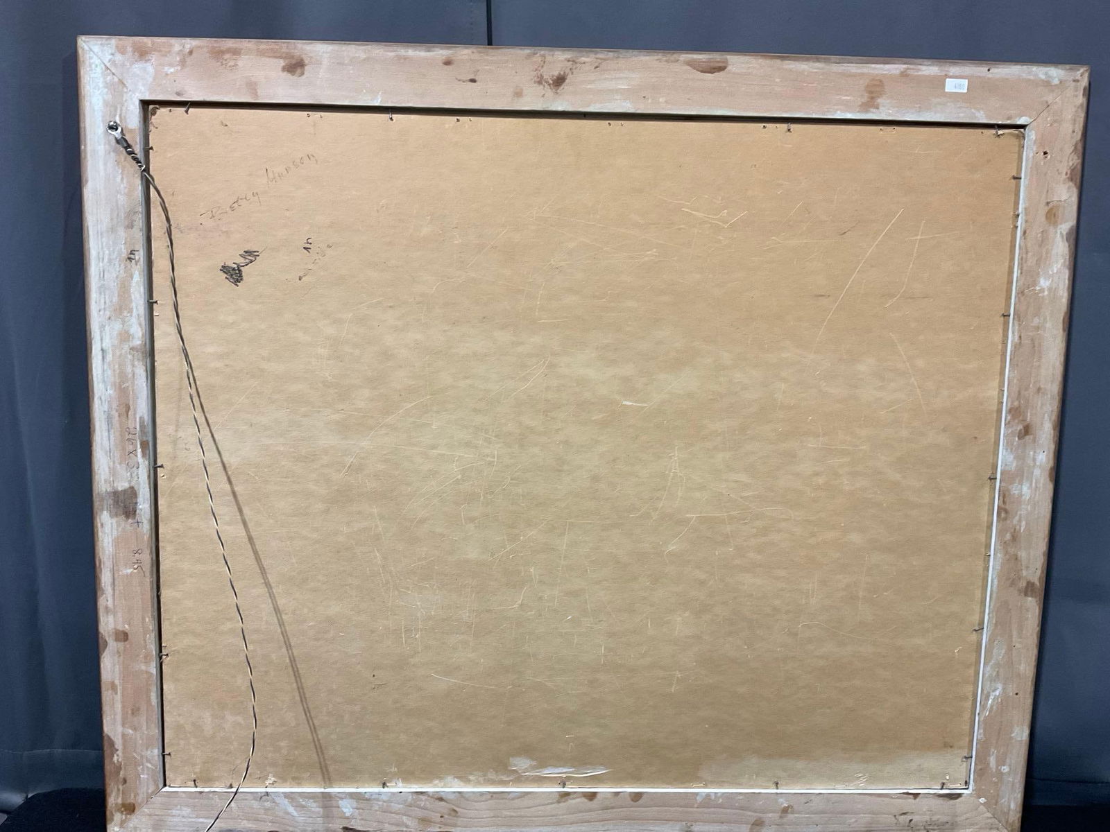 Vintage Oil on Canvas Painting, Harbor Scene, 31h x 37w x 3d inches - 6