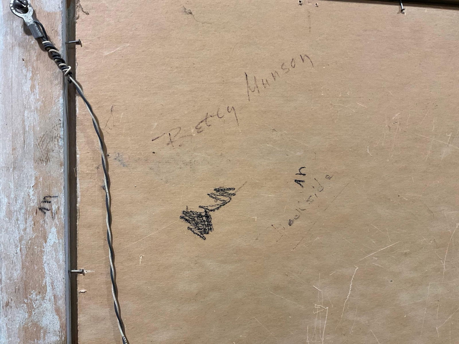 Vintage Oil on Canvas Painting, Harbor Scene, 31h x 37w x 3d inches - 7