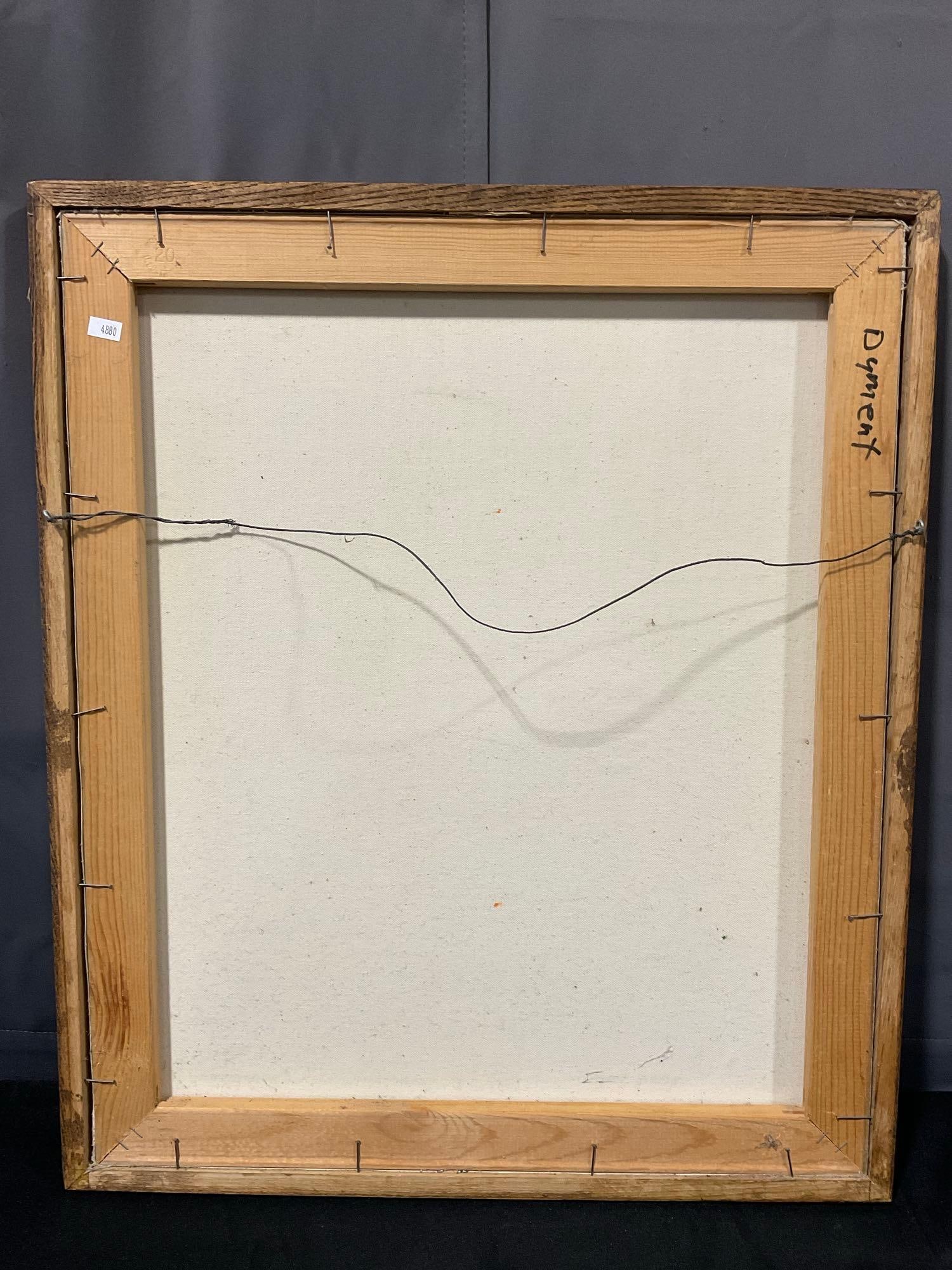 Framed Original Oil on Canvas, Seascape Boy Fishing by David Casper, 26h x 22w x 3d inches - 6