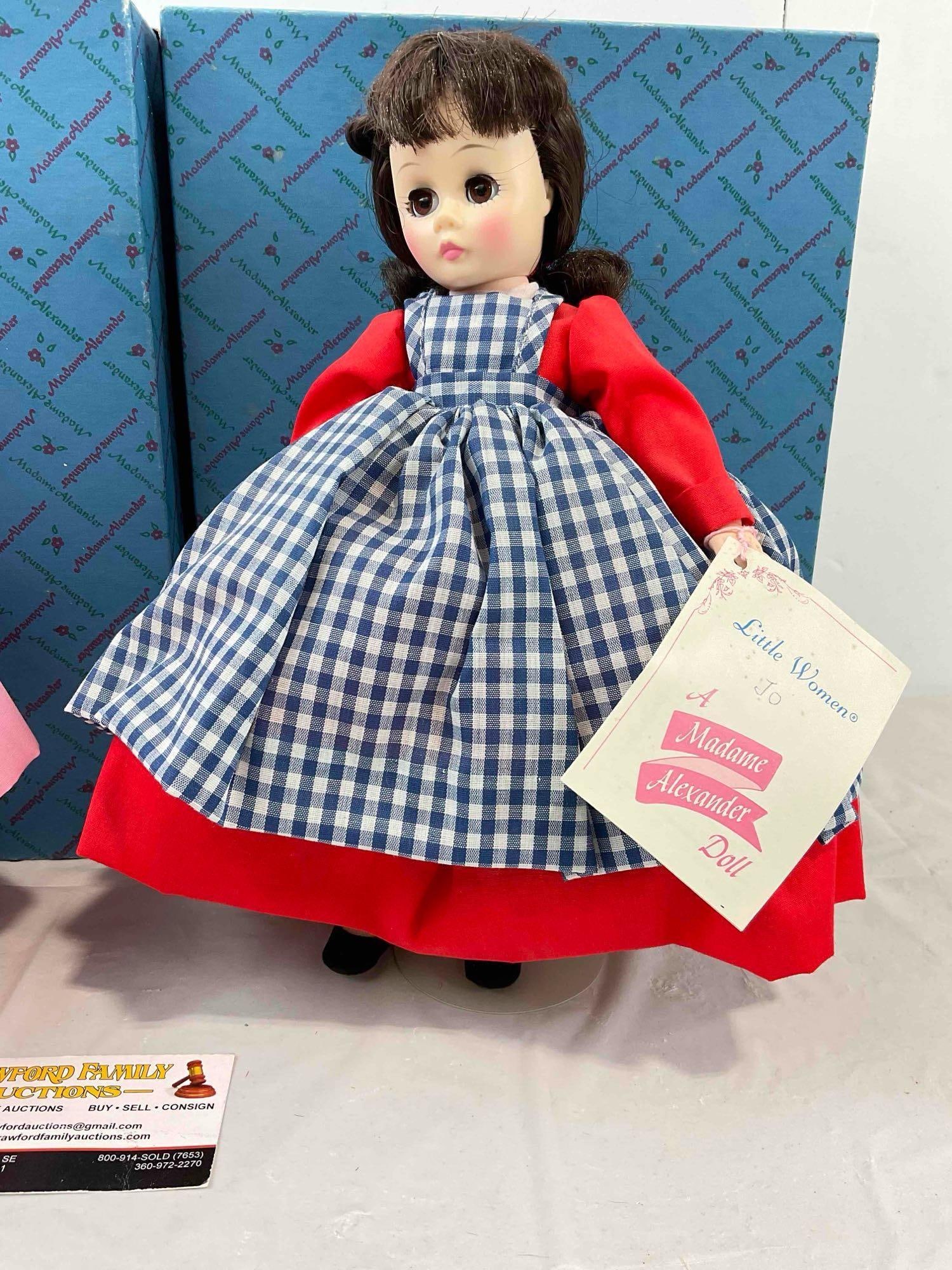 2 pcs Vintage Madame Alexander Porcelain Dolls in Original Boxes, incl. 1321 Beth & 1322 Joe. - 4