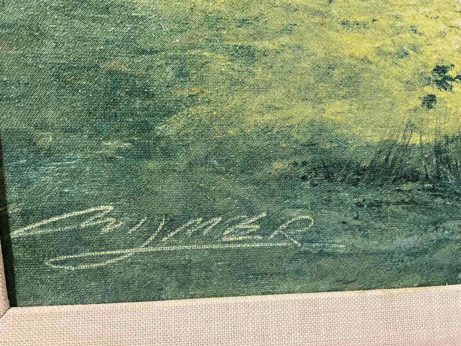 Large Framed Print, Mountain Lake Scene, 34h x 45w x 4d inches - 3