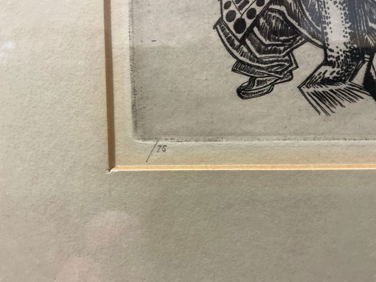 Framed Illustration Chinese Archer, Signed Thomas Handforth, 13h x 16 inches - 3