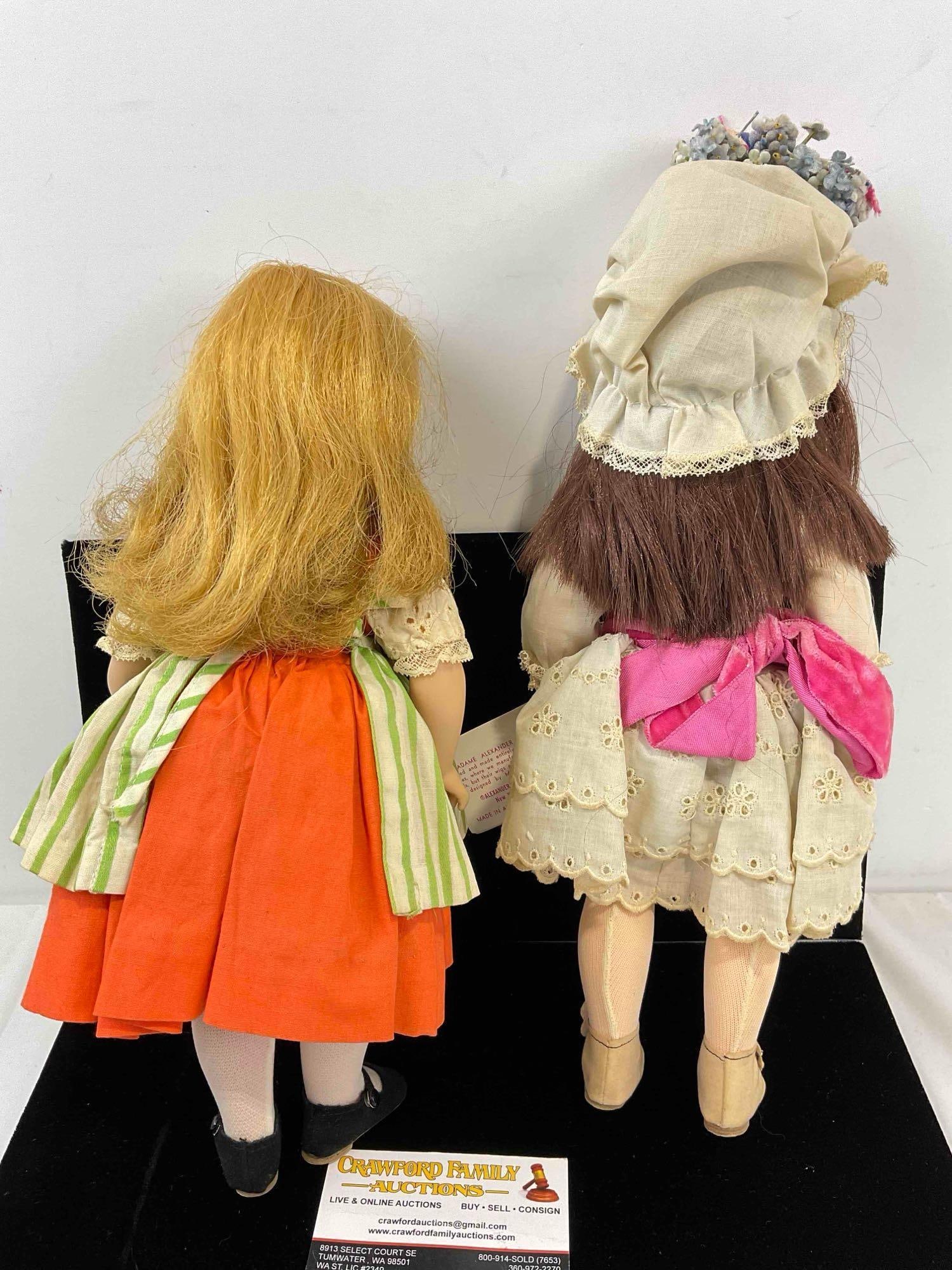 2 pcs Vintage Madame Alexander Plastic Dolls "Liesl" & "Degas Girl" w/ Tag. Very Good Condition. - 7