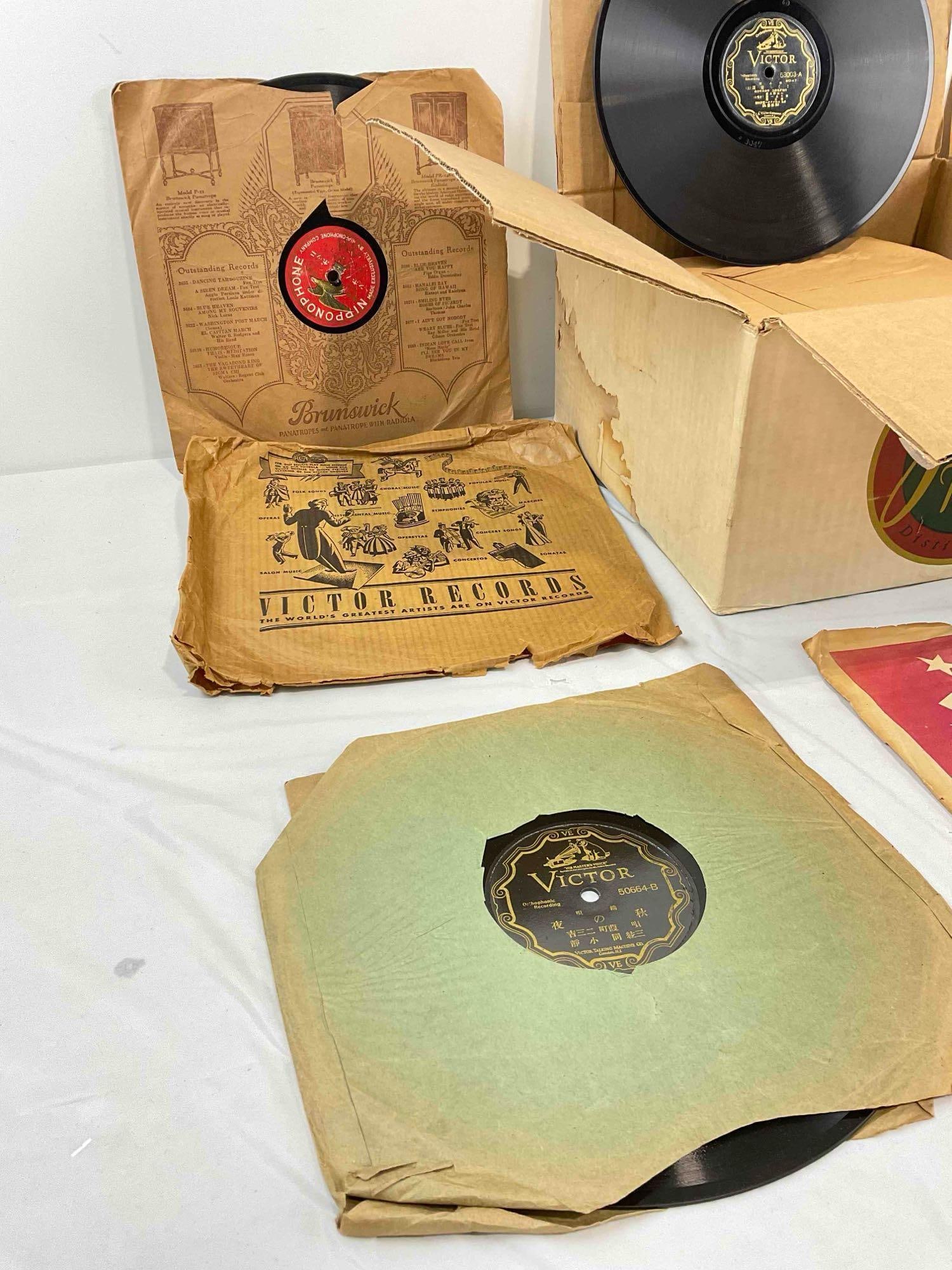 30+ pcs Vintage Vinyl Record Music Album Collection, incl. Nipponophone, Angel Record & More! - 2