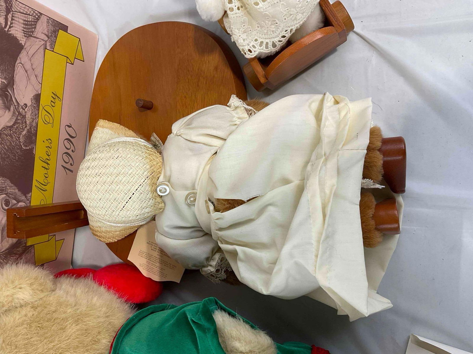 3 pcs Vintage Raikes Bears Stuffed Bear Dolls in Original Boxes, incl. Mother's Day 1990. See pics. - 14