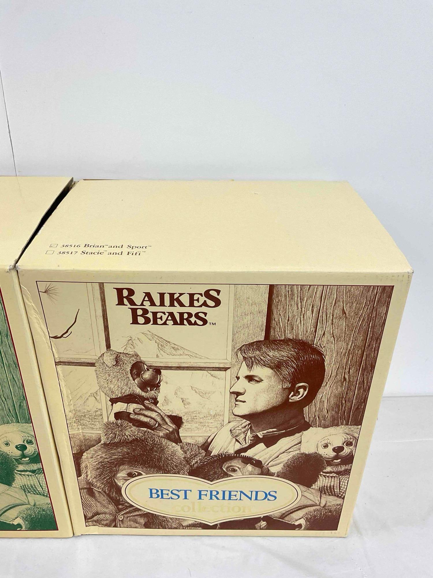 3 pcs Vintage Raikes Bears Stuffed Bear Toys in Original Boxes w/ COA, incl. Nicolette 51243. - 11