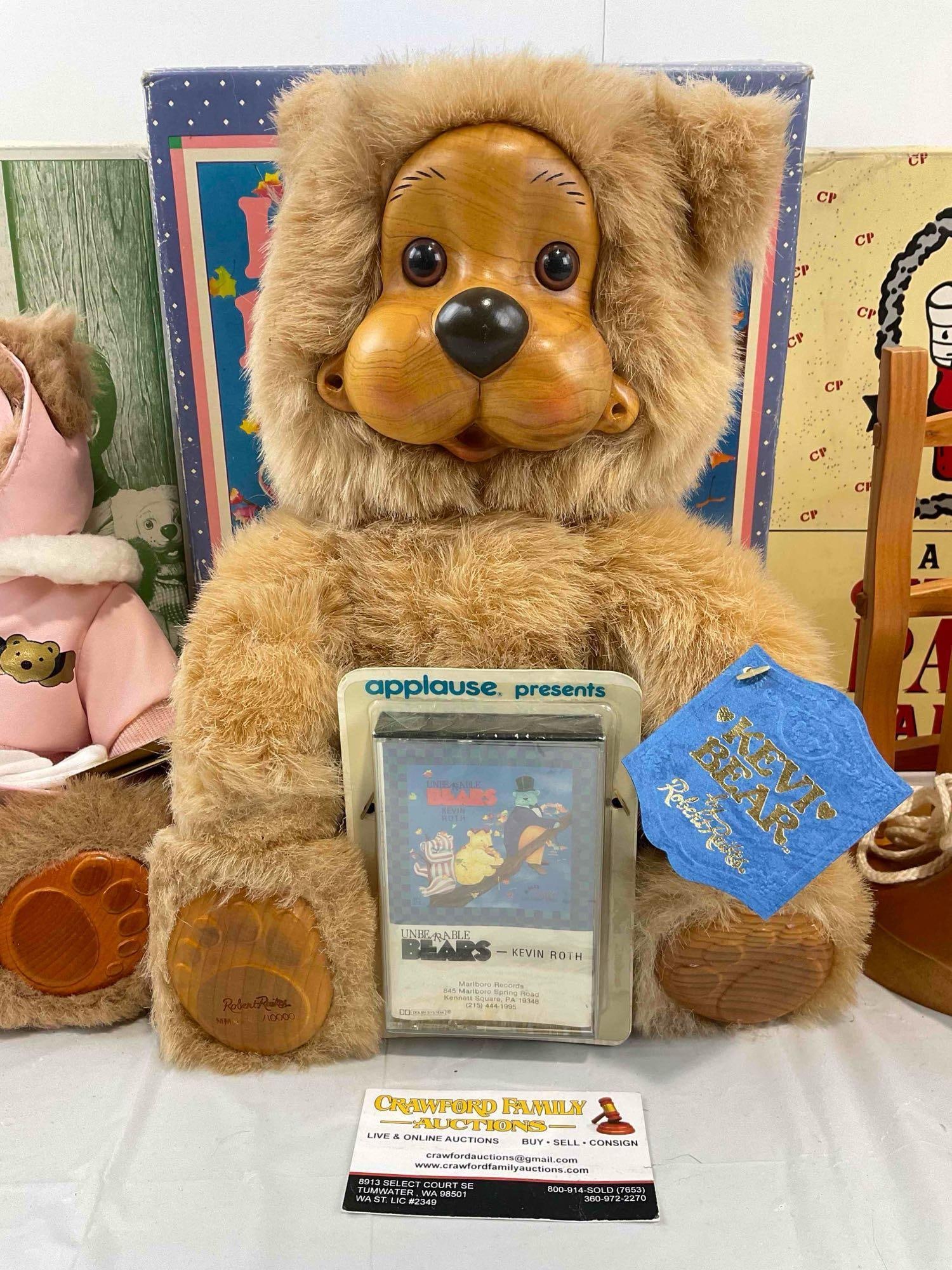 4 pcs Vintage Raikes Bears Stuffed Bear Dolls in Original Boxes, incl. 17019 Kevi Bear! See pics. - 2