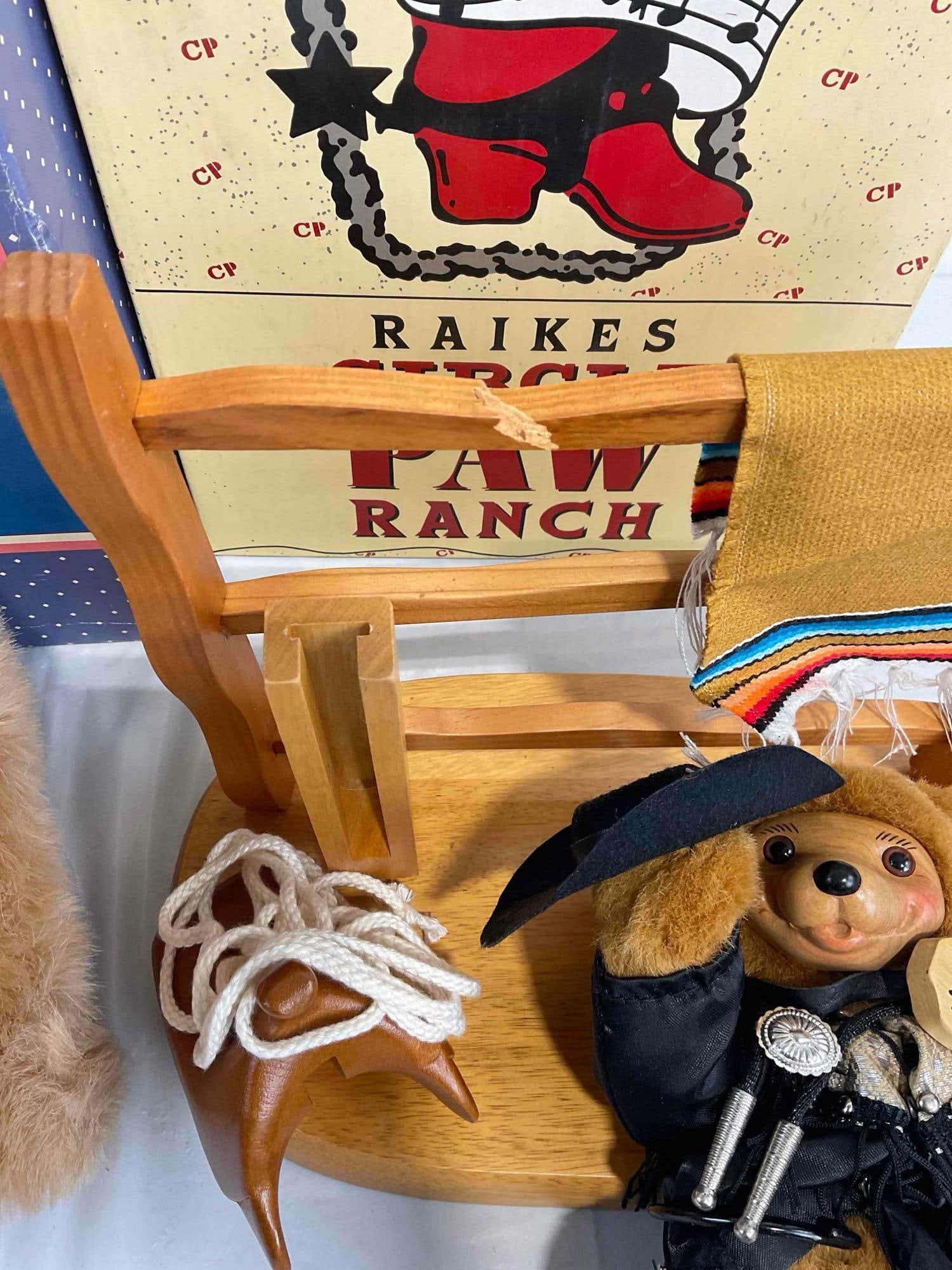 4 pcs Vintage Raikes Bears Stuffed Bear Dolls in Original Boxes, incl. 17019 Kevi Bear! See pics. - 9