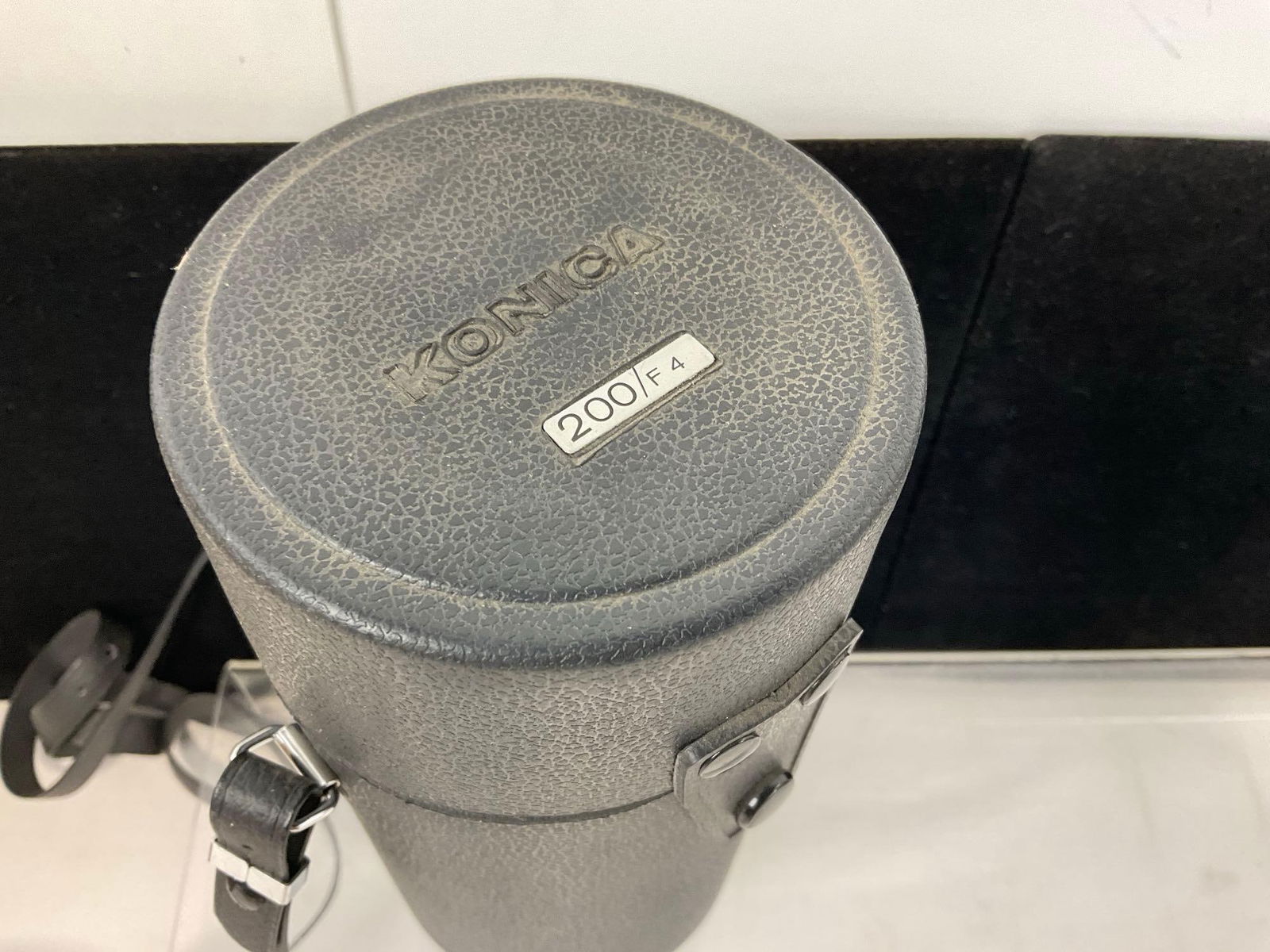 Konica Hexar AR 200mm F4 Lens in leather case, 9h x 5w x 5d inches - 4