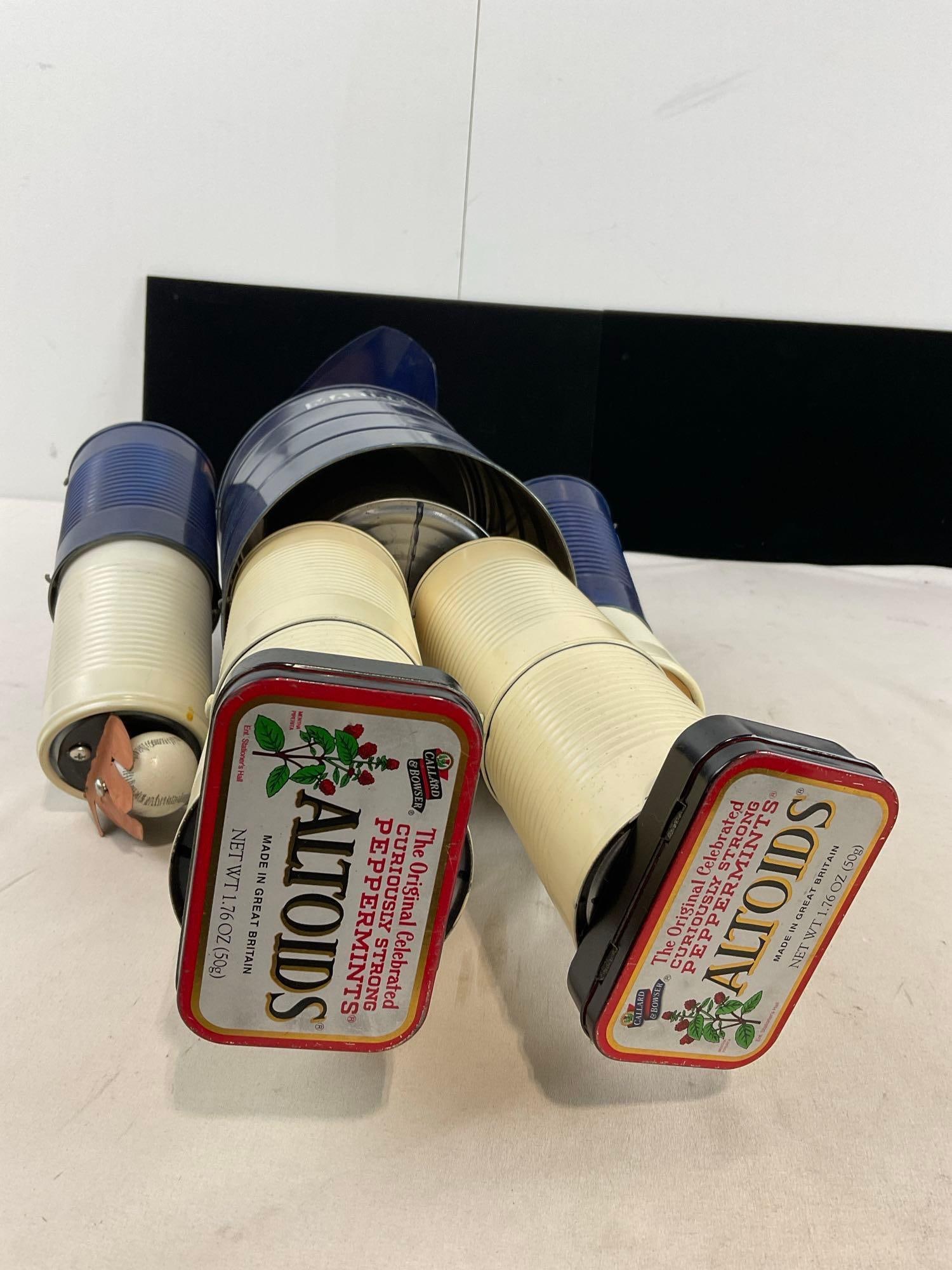 Handmade Folk Art Coffee Tin & Cans Mariners Man, Handpainted, 23h x 11w x 7d inches - 5