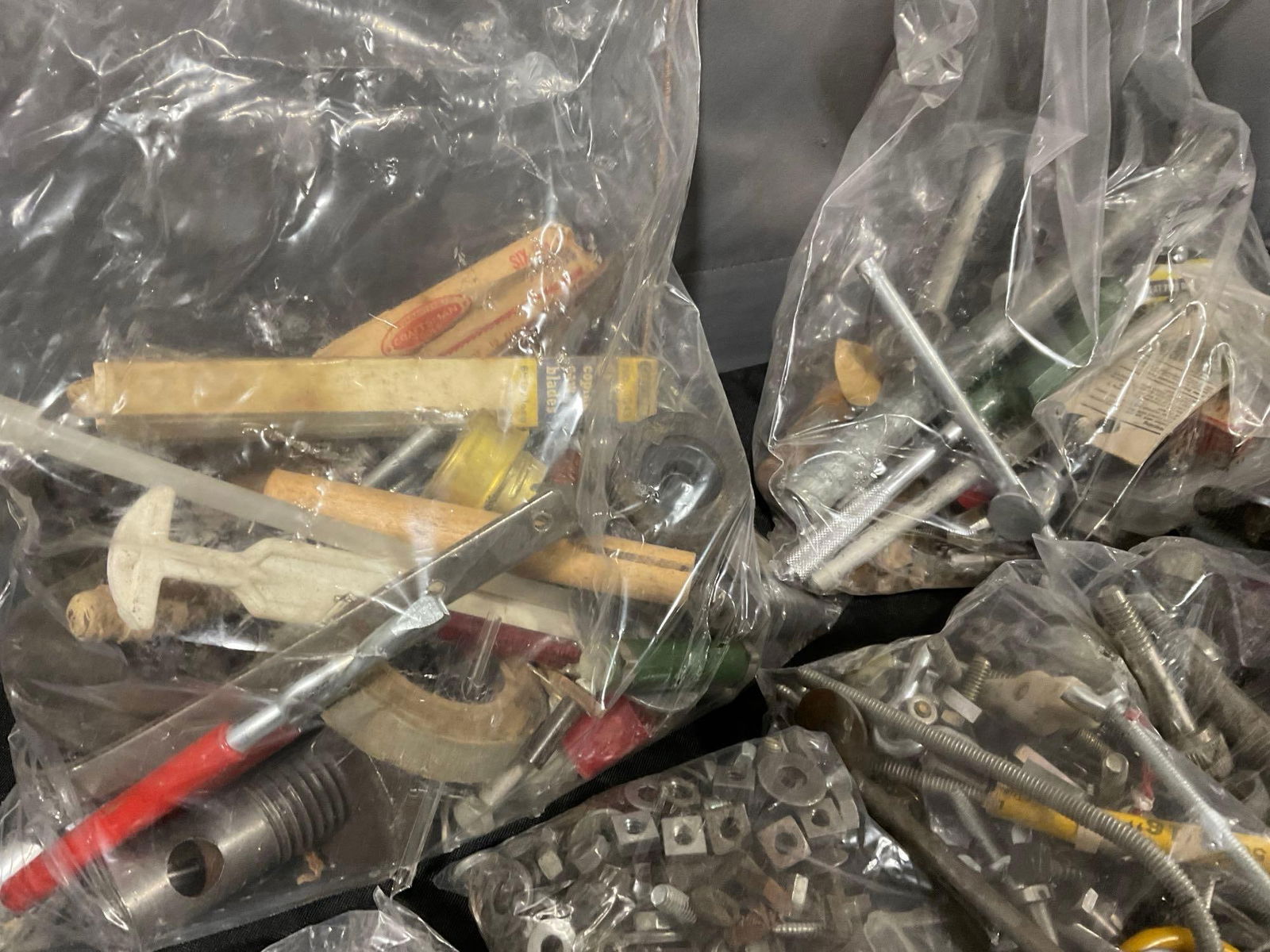 assorted nuts, bolts, and other fasteners, in bags, uncounted - 2