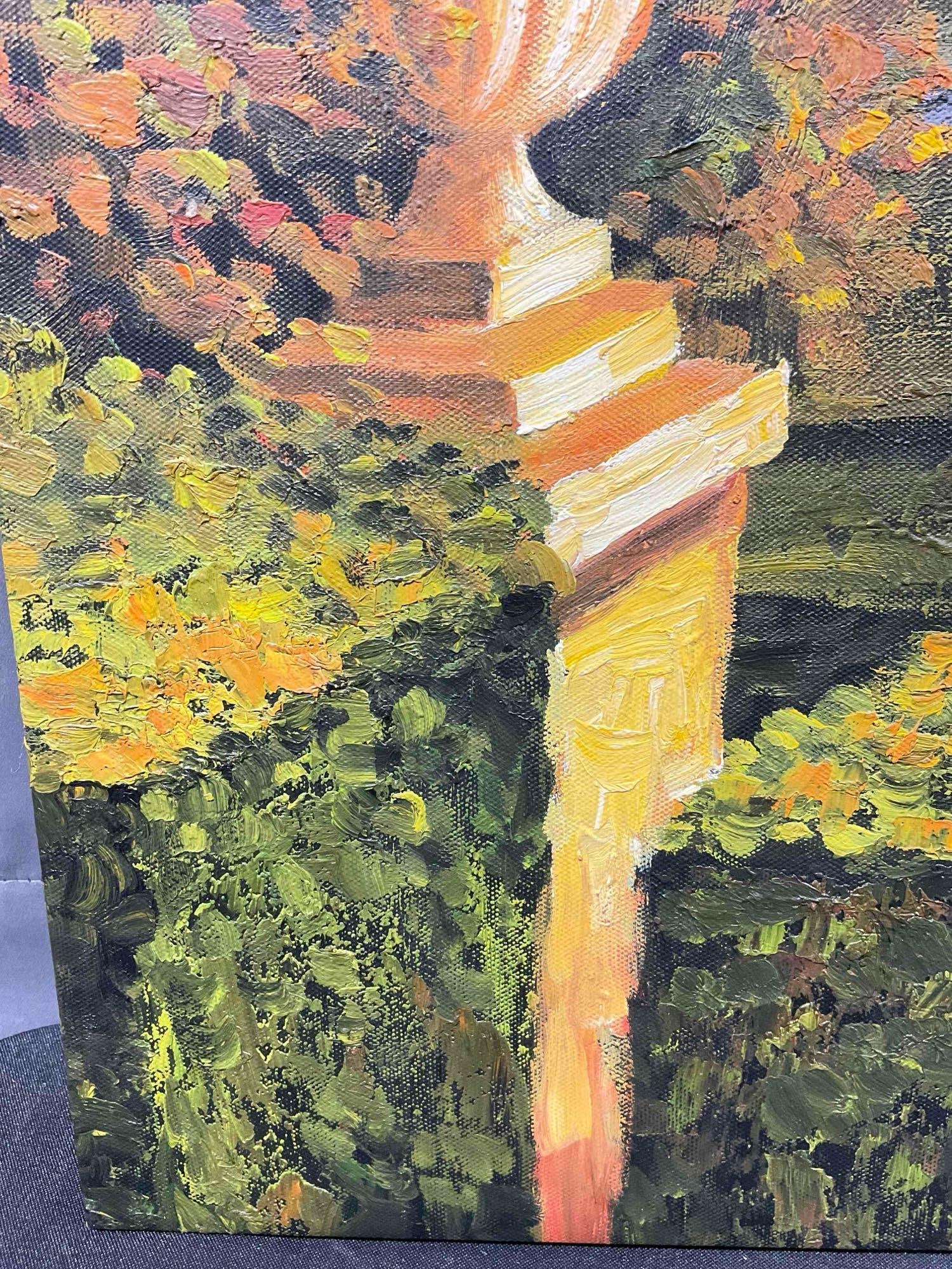 Unframed Oil Paint Print on Canvas "The Villa d'Orcia" by Max Hayslette w/ Book. See pics. - 5