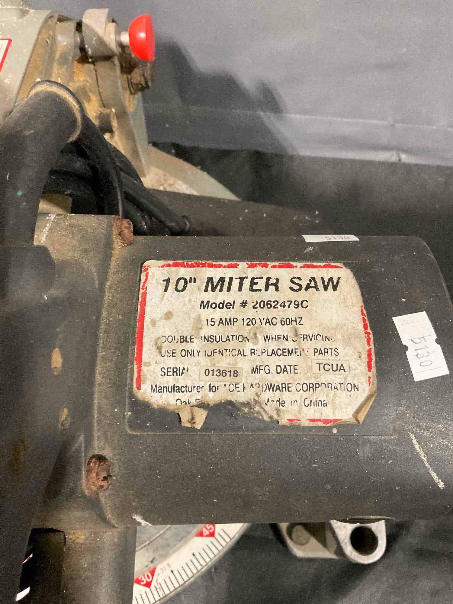 Ace Hardware 10" Miter Saw Model 2062479C. Tested, Works. Good Condition. See pics. - 8