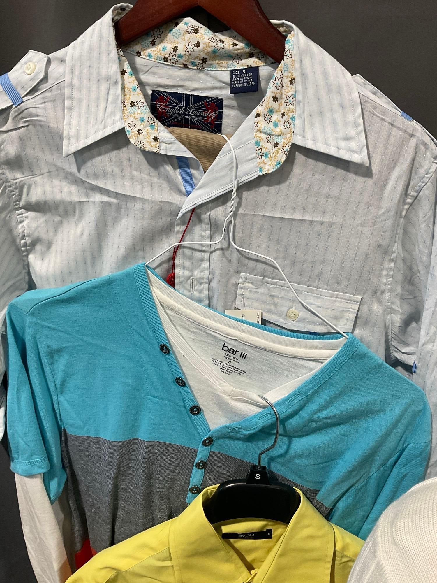 Bar III Shirt, Ben Sherman Jeans, English Laundry, Claiborne Sweater, 4You shirt,Size S slim fit ... - 2