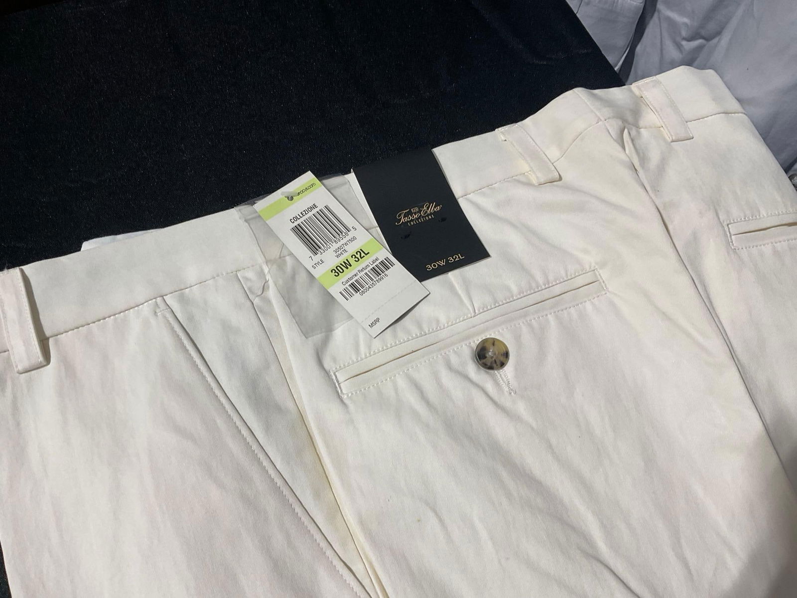 3x Calvin Klein Dress Shirts Size 32/33, Tasso Elba White Pants 30W 32L & Jeans - 3