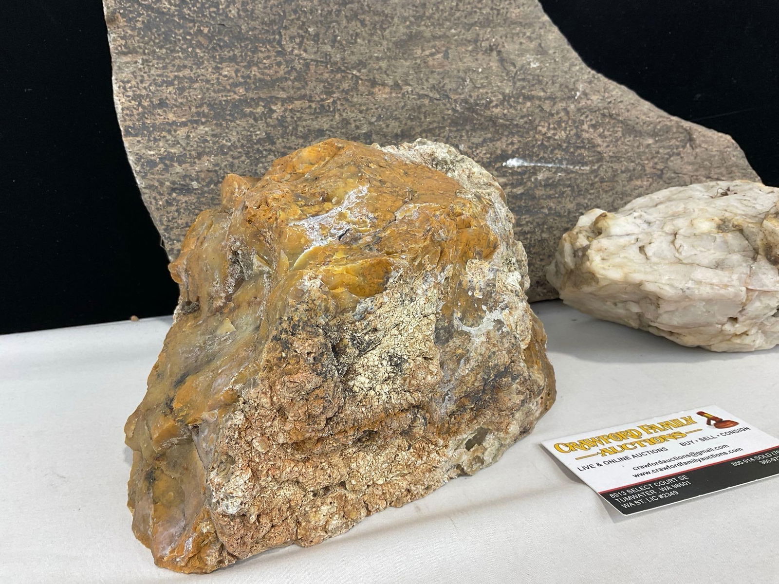 Set of 3 Rocks/Minerals, Quartz/Gypsum, Granite & Slate - 3