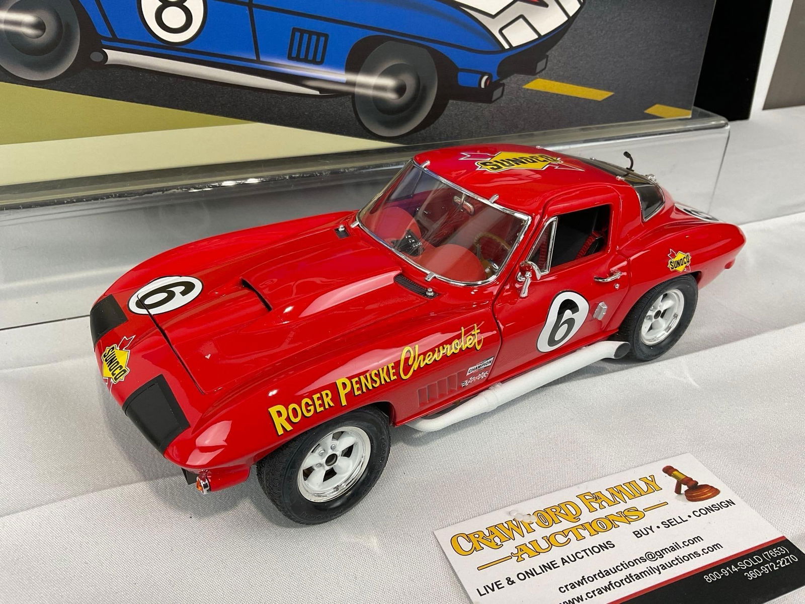 Motorbox 1966 Corvette Stingray Class Win Daytona 24H 1/18 Scale Diecast Car Model orig box - 2