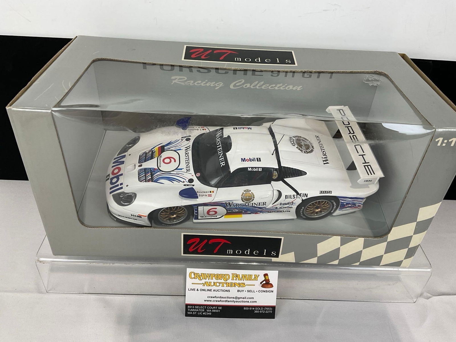 UT Models Porsche 911 GT1 Warsteiner Mobil1, 1/18 Scale Diecast Car Model orig box (1 of 6)