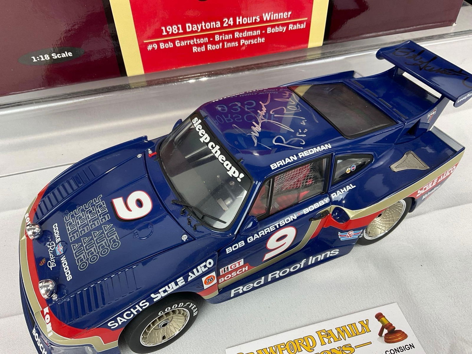 Carousel Porsche 935 Daytona Signed by Redman, Rahal & Garretson, 1/18 Scale Diecast Car Model orig - 2