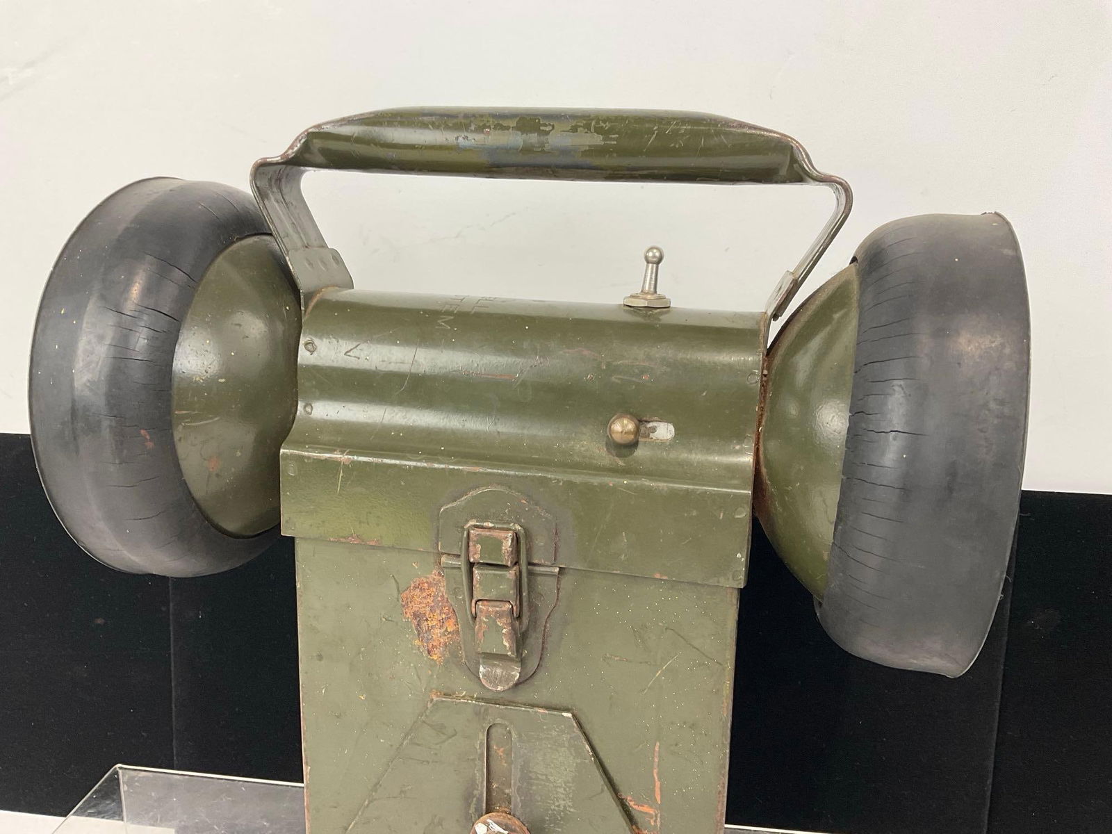 Vintage Carpenter MFG Co Bell System Dual-Head Lantern, 12h x 11w x 6d, no battery included - 2