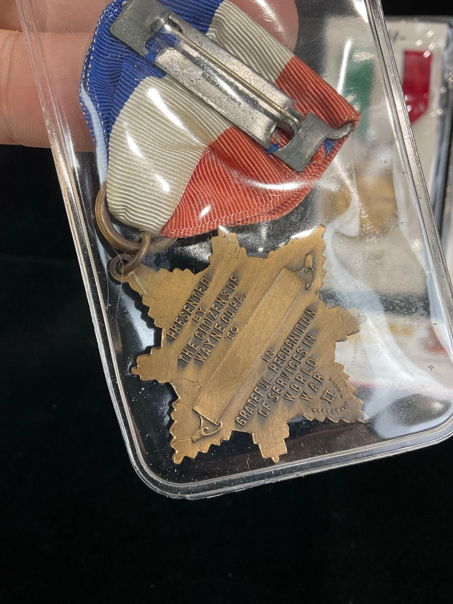 3 US Medals, Pennsylvania Wayne Country, New York Desert Storm Serv. & A.A.U. Jr Olympics Wrestling - 3