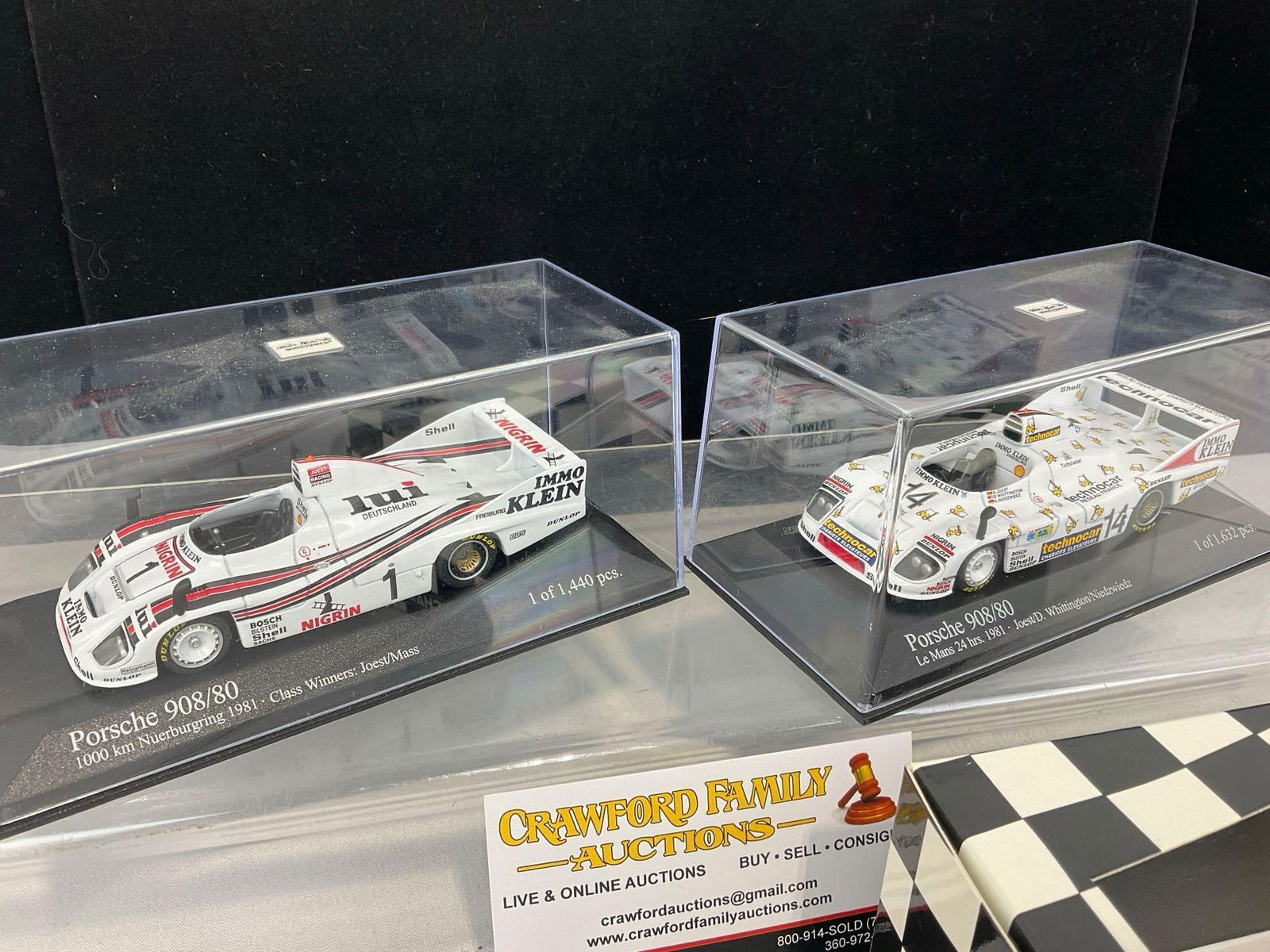 Pair of Minichamps Porsche 908/80 1000km Nurb & LM 24H, 1/43 Scale Diecast Car Model orig boxes - 7