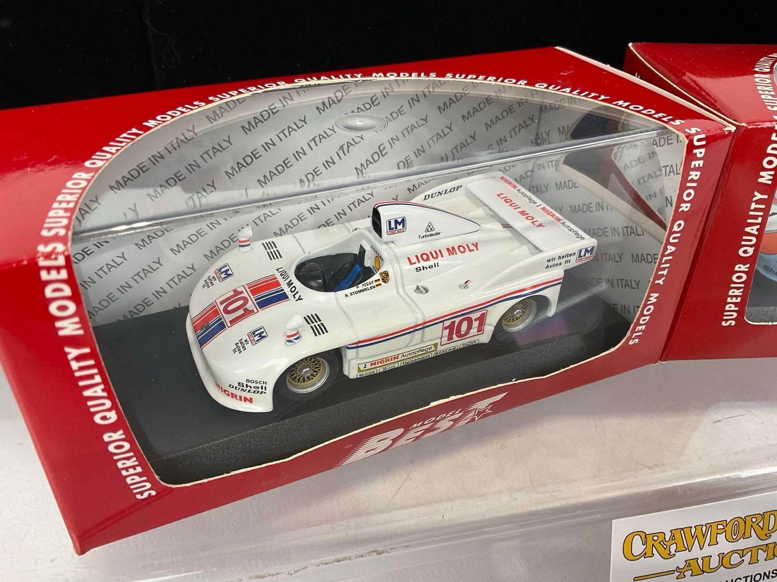 Pair of Model Best Porsche 908/3 & /4, driven by Joest, 1/43 Scale Diecast Car Model orig box - 2