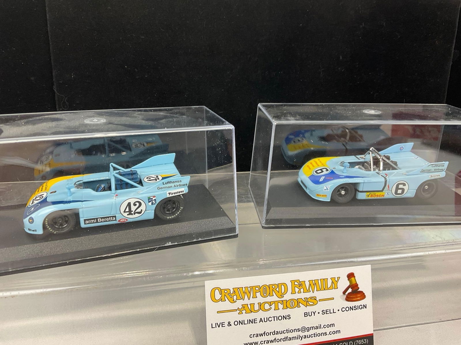 Pair of Model Best Porsche 908/3 driven by Joest, 1/43 Scale Diecast Car Model orig boxes - 5