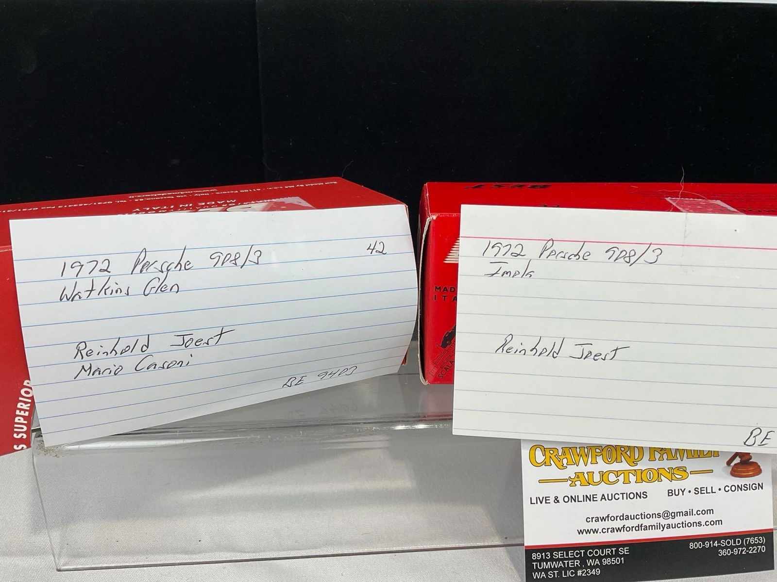 Pair of Model Best Porsche 908/3 driven by Joest, 1/43 Scale Diecast Car Model orig boxes - 7