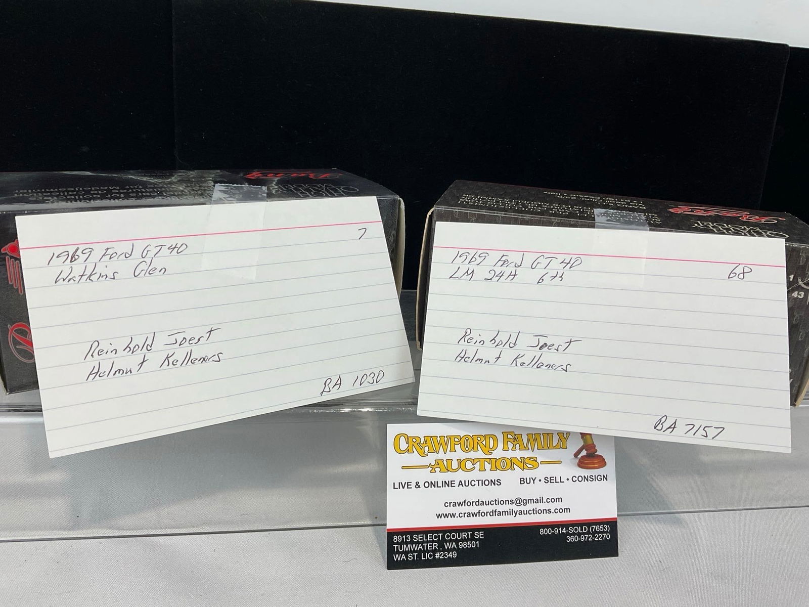 Pair of Bang Models, 1969 Ford GT 40 Watkins Glen & LM, 1/43 Scale Diecast Car Model orig boxes - 6