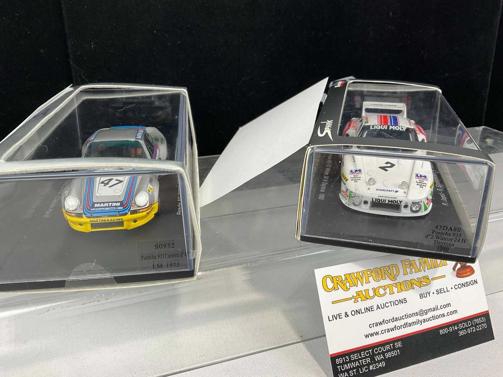 Pair of Porsche 1973 911 Carrera LM/1980 935, driven by Joest, 1/43 Scale Diecast Car Model orig ... - 4