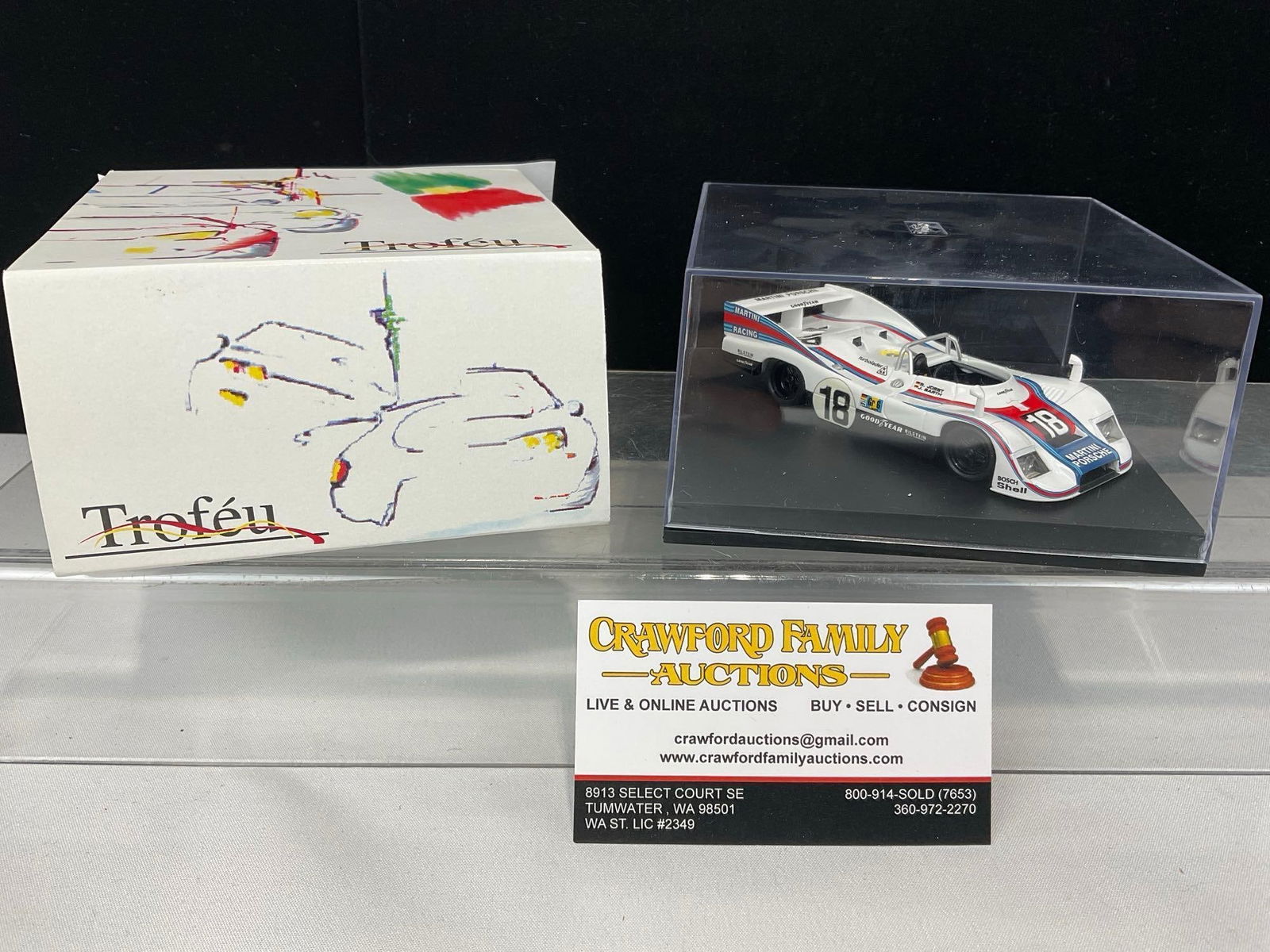 Trofeu 1976 Porsche 936/76 LM 24H Driven by Joest & Barth, 1/43 Scale Diecast Car Model orig box: Appears to be in good shape. The piece measures approx 4h x 6w x 6d inches. See pics. E-5420