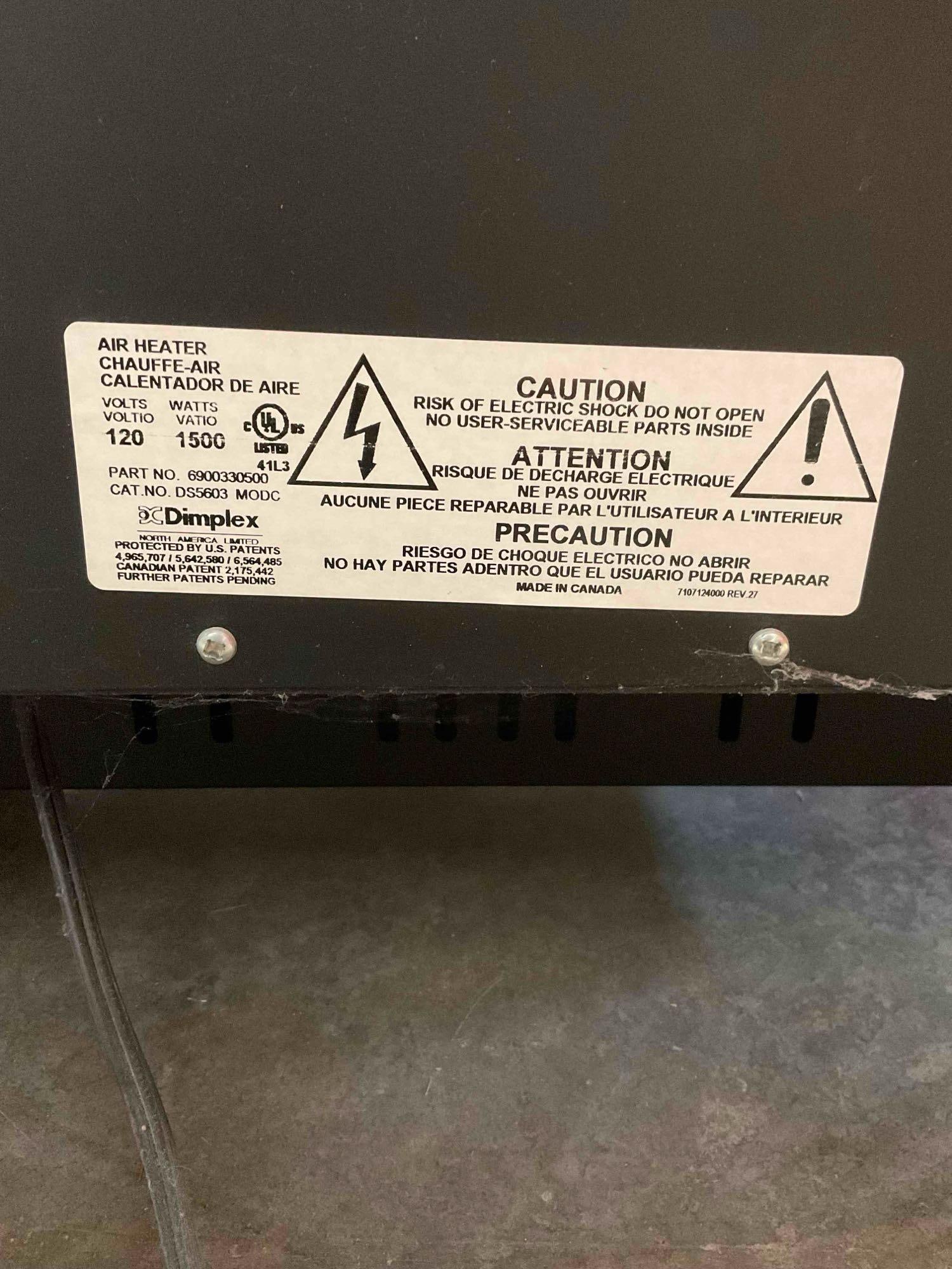 Dimplex Charmglow Electric Stove Space Heater Model 23703D13. Tested, Works. Excellent Cond. - 4