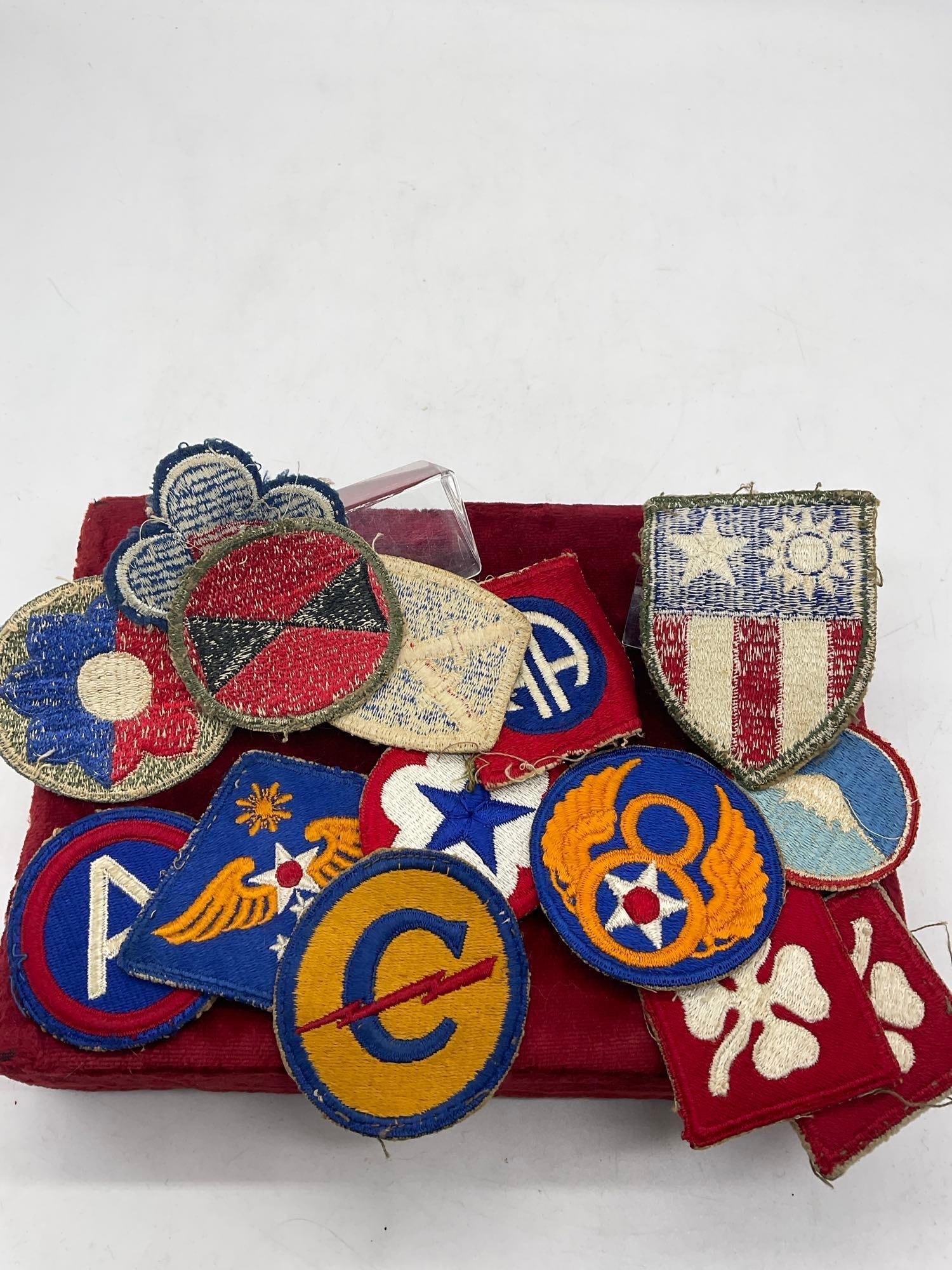 Large lot of 14 authentic WWII Shoulder / Sleeve patches see description - 4