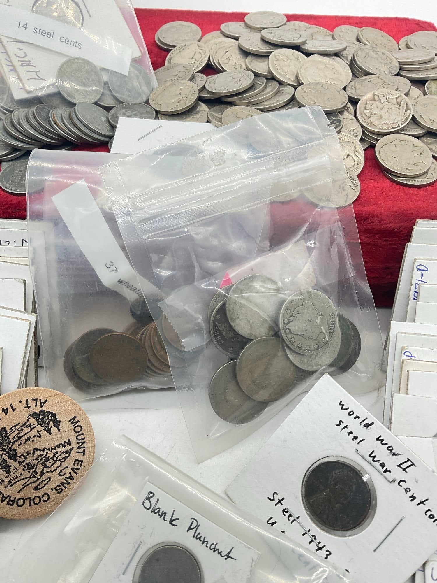 Approx.110 Buffalo Nickels, 16 x Eisenhower Dollars, 23x Indian Head Pennies 17 Victory Nickels - 7